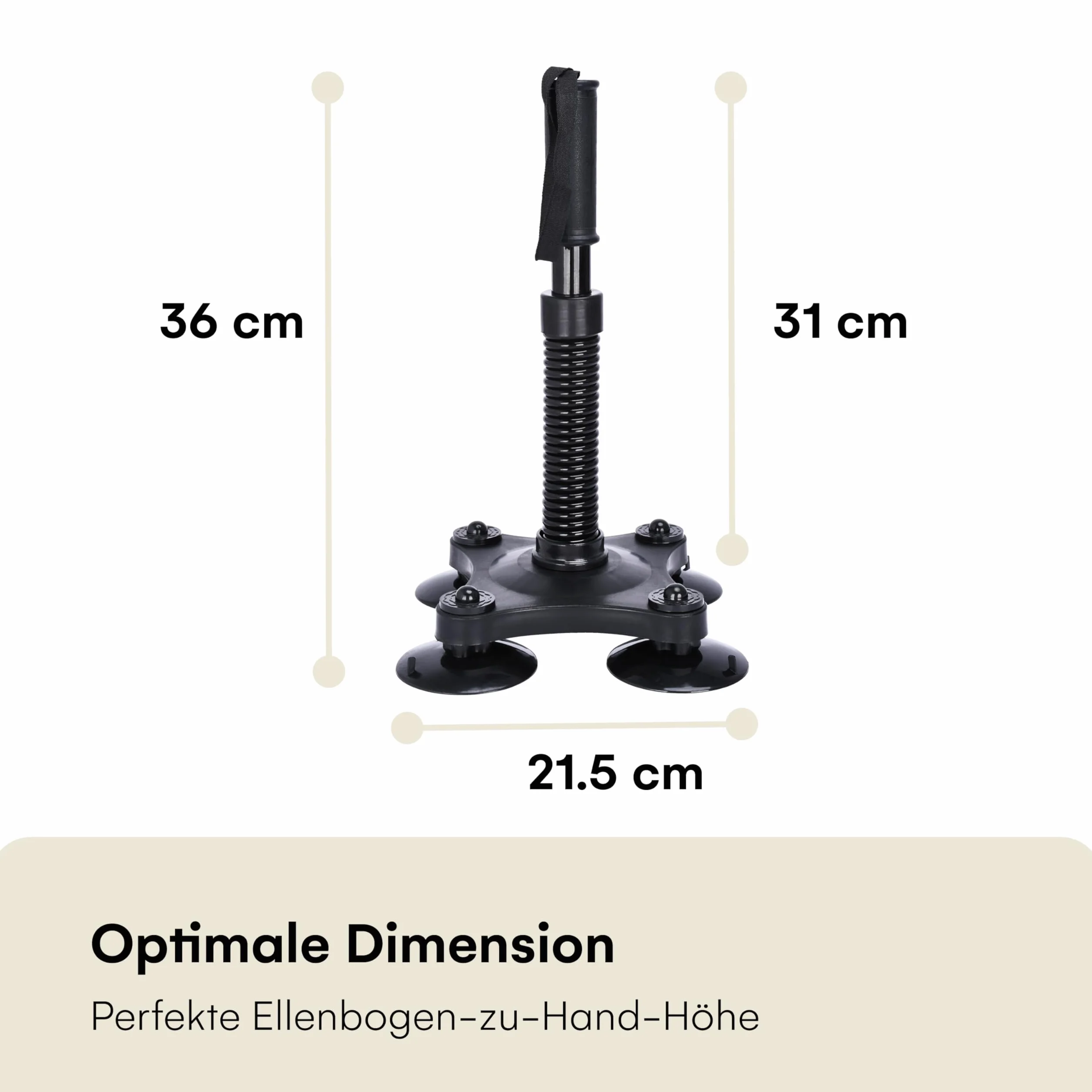 POWRX Trenażer przedramion 36 x 21,5 cm czarny