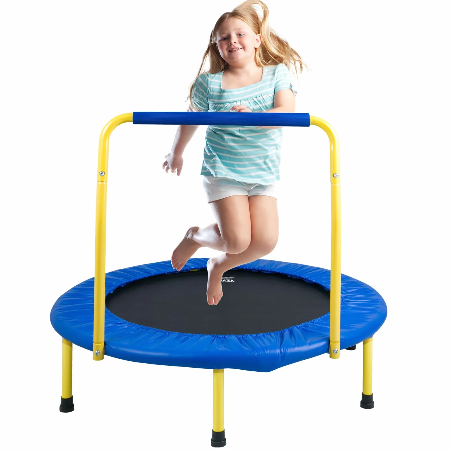 VEVOR Trampolina dziecięca 0,9 m składana z uchwytem z pianki