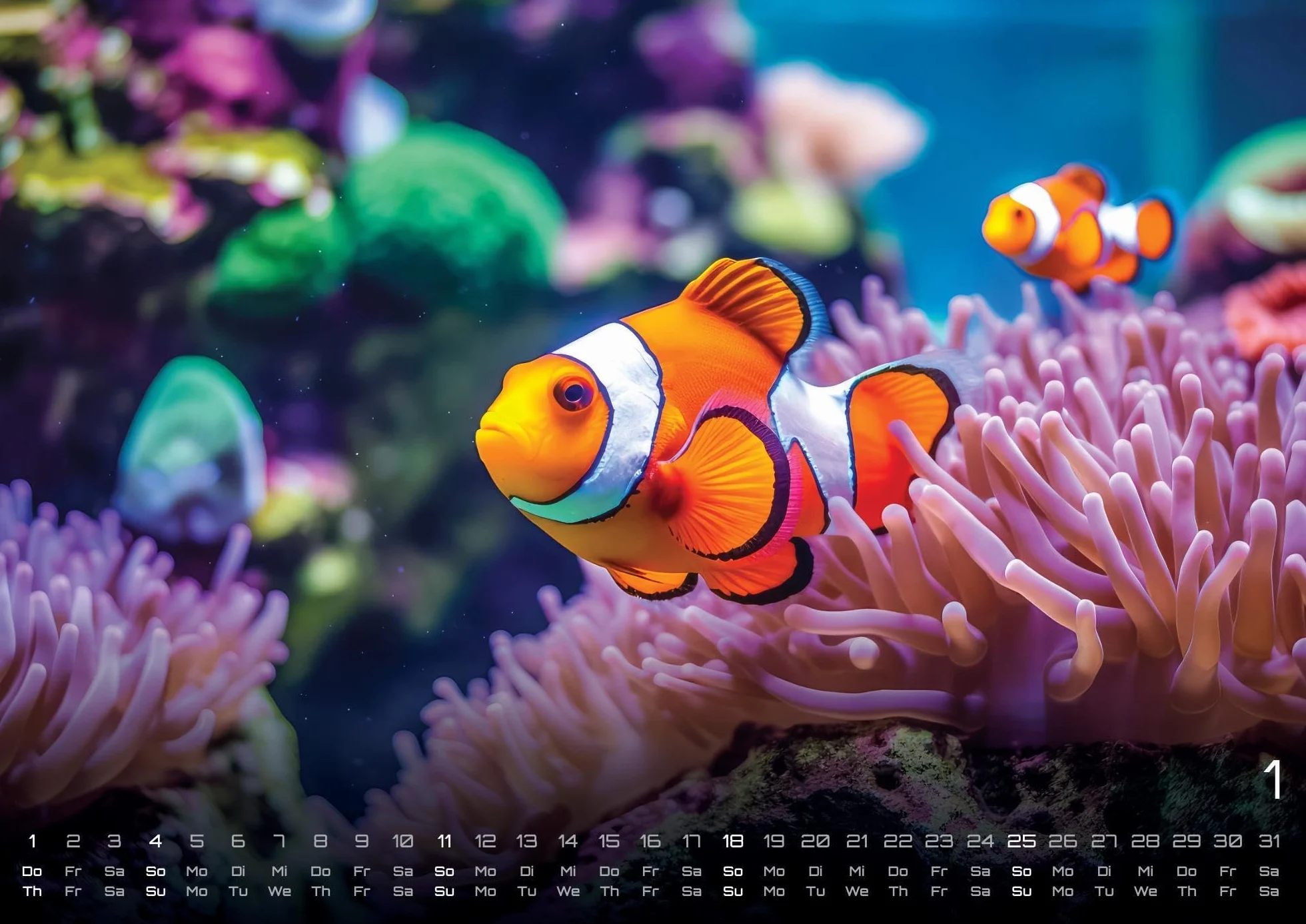 Sealife - verborgene Tiefen - 2026 - Kalender DIN A2: Der Wandkalender mit den schönsten Unterwasser-Motiven für das Jahr 2026 im extragroßen Format DIN A2 (ca. 60 x 42 cm)!