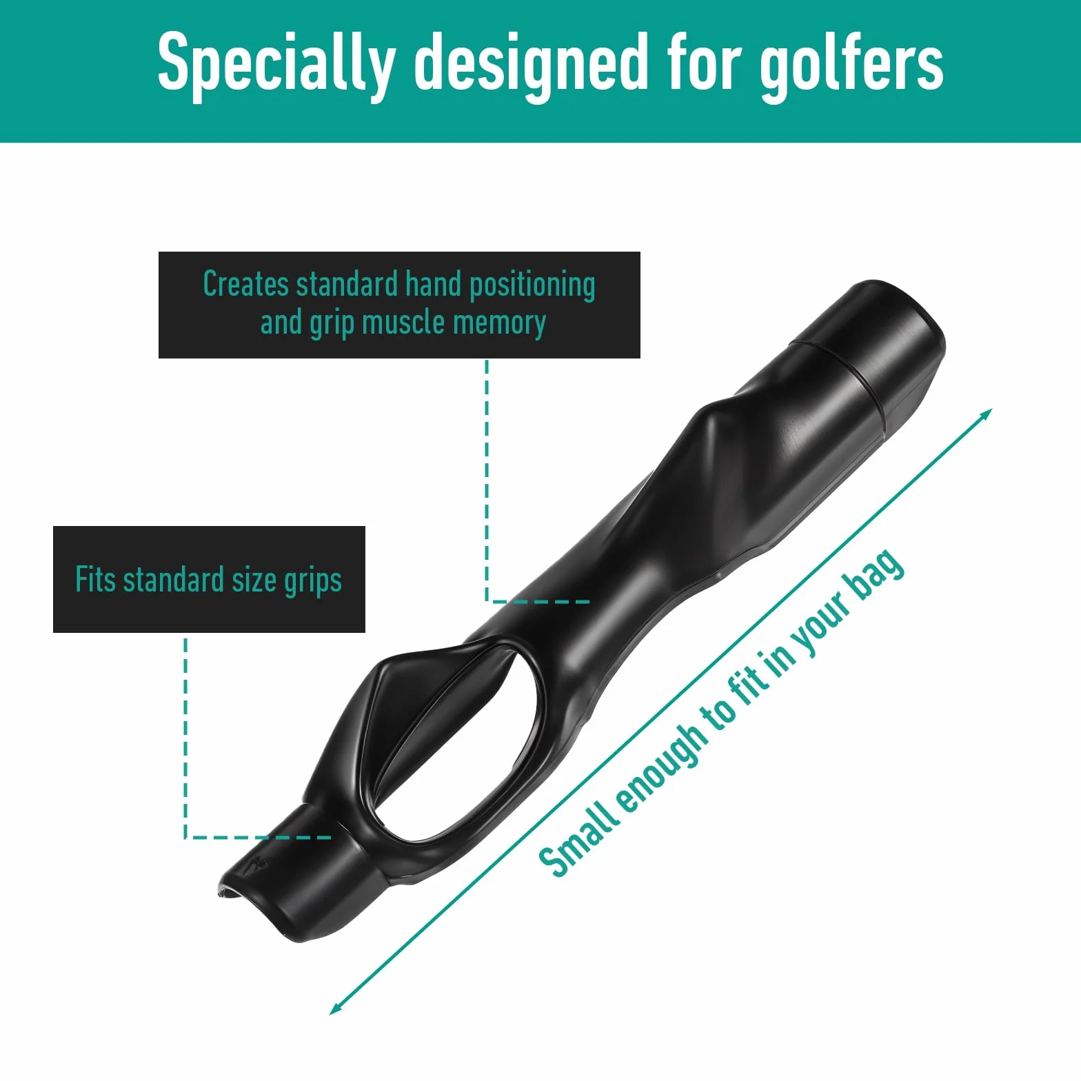 Trener chwytu golfowego, 15 cm pomoc treningowa do gry w golfa praworęczny trener huśtawki golfowej narzędzie do ćwiczeń golfa do ćwiczenia prawidłowej pozycji ręki dla początkujących