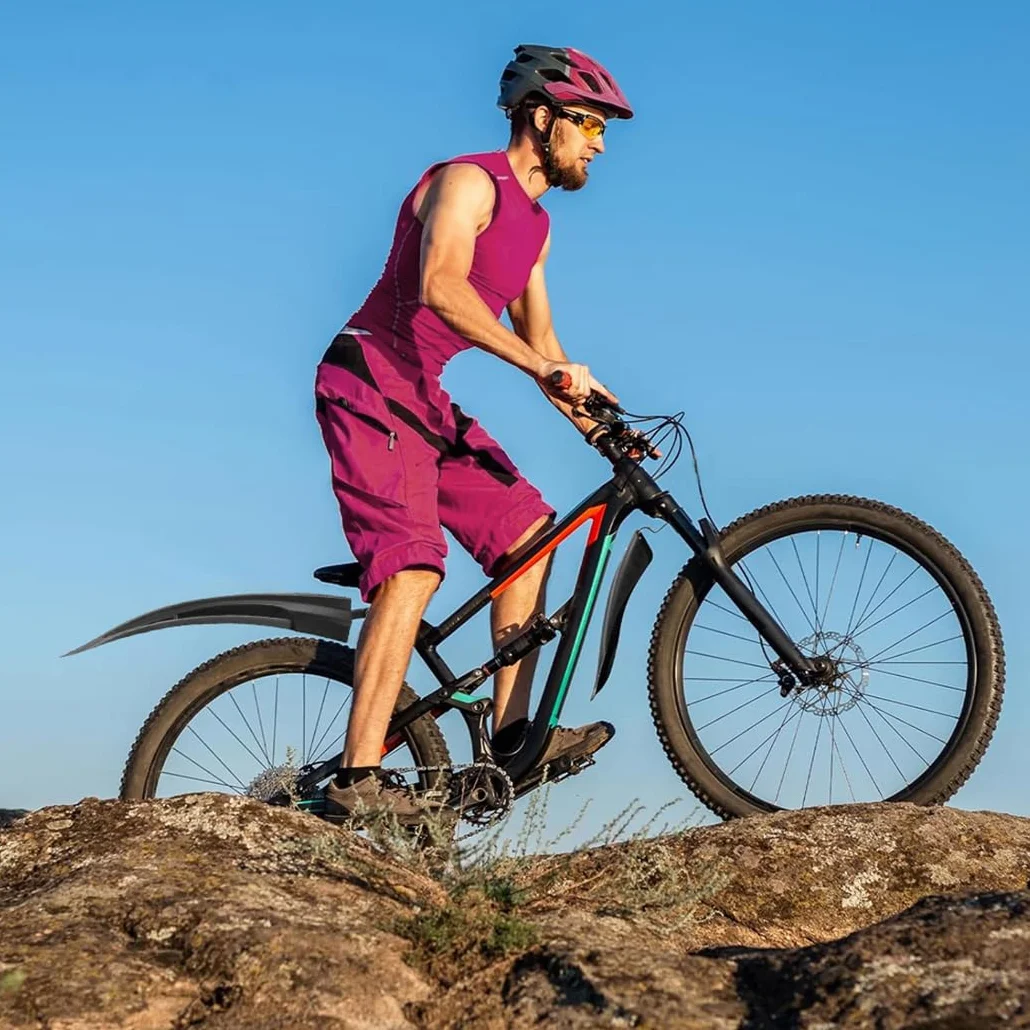 Zestaw błotników rowerowych przód i tył regulowany uniwersalny MTB Mountain Road