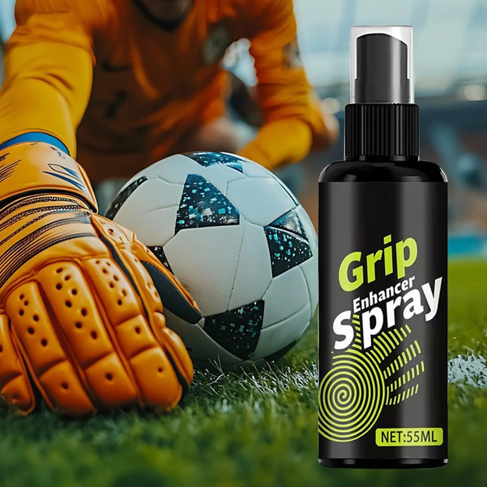Rękawice bramkarskie Grip Spray, 55 ml, antypoślizgowy lepki spray do rękawic, rękawice piłkarskie, system pielęgnacji, do siatkówki, baseballu, boksu, golfa, treningu
