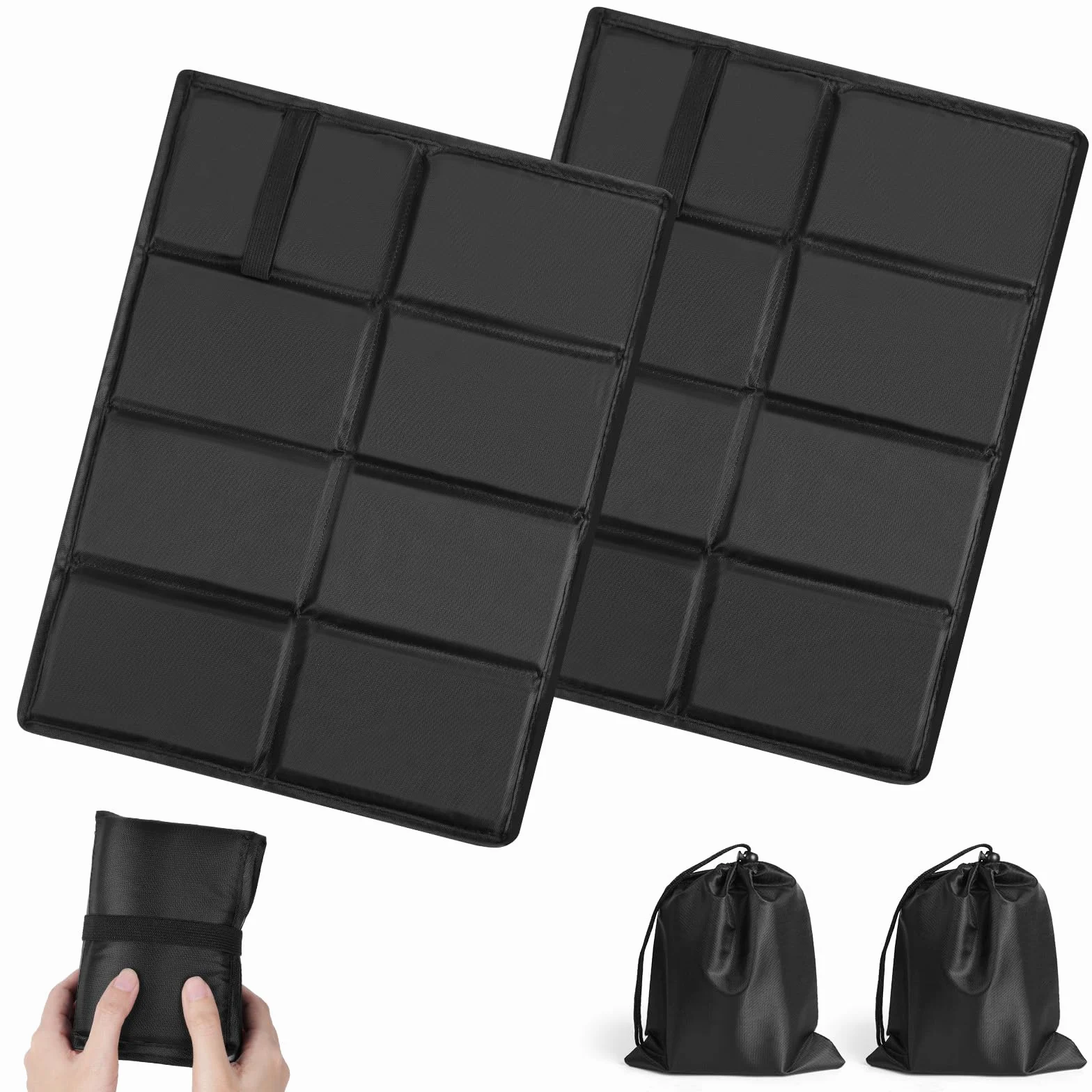 Flintronic 2 sztuki składanych poduszek do siedzenia z tkaniny Oxford wodoszczelna mata do siedzenia dla dzieci z torbą do przenoszenia