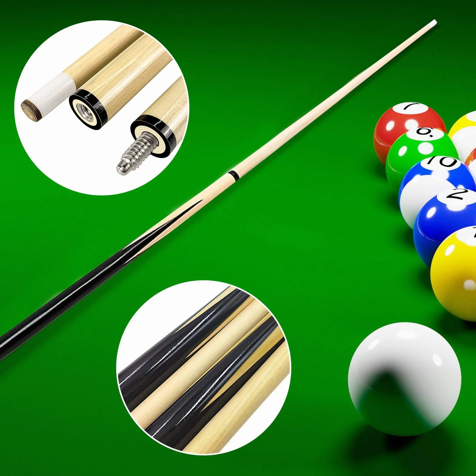 Profesjonalny kij bilardowy z klonu kanadyjskiego 13 mm 147 cm