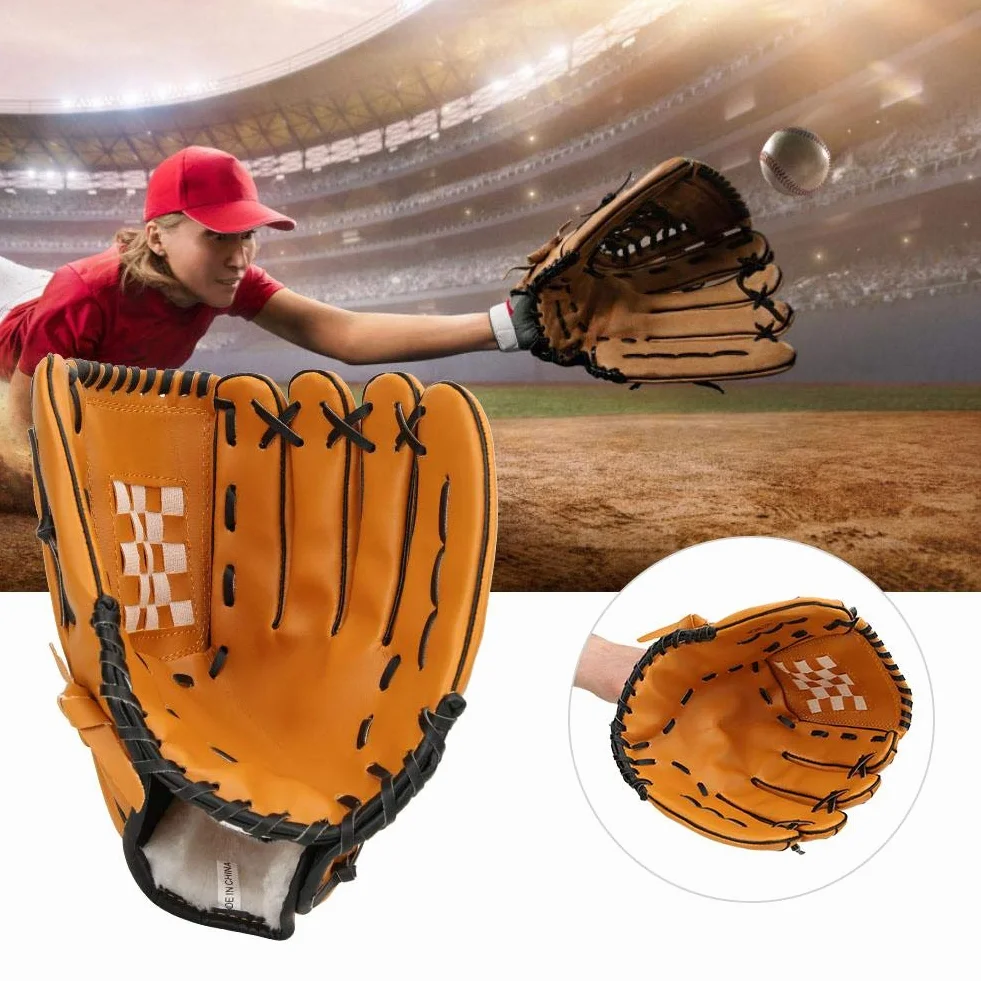 Rękawica baseballowa sport softball łapacz 30 cm brązowa