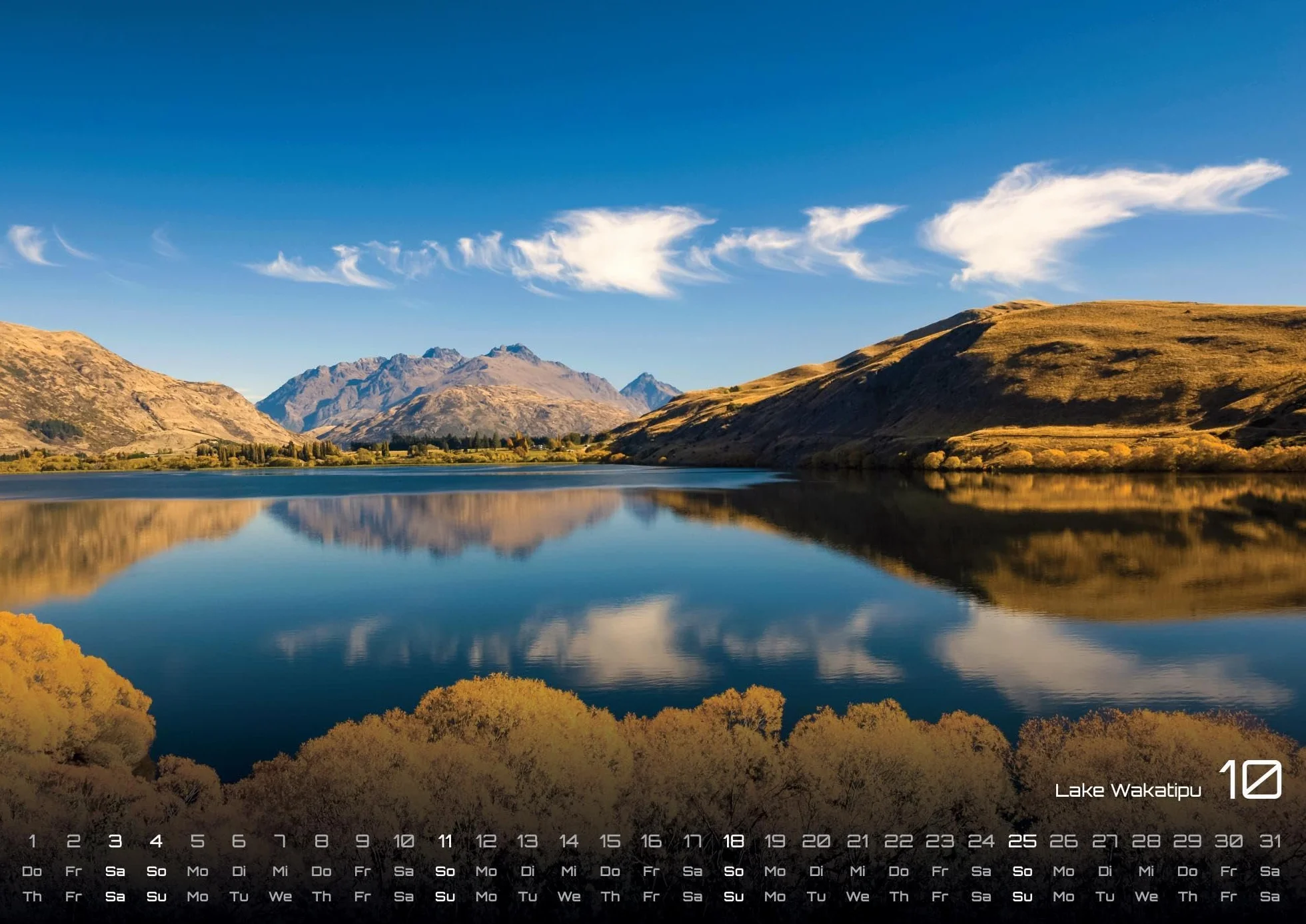 Neuseeland - Das Land der langen weißen Wolke - 2026 - Kalender DIN A2: Der Wandkalender mit den schönsten Motiven aus Neuseeland für das Jahr 2026 im extragroßen Format DIN A2 (ca. 60 x 42 cm)!