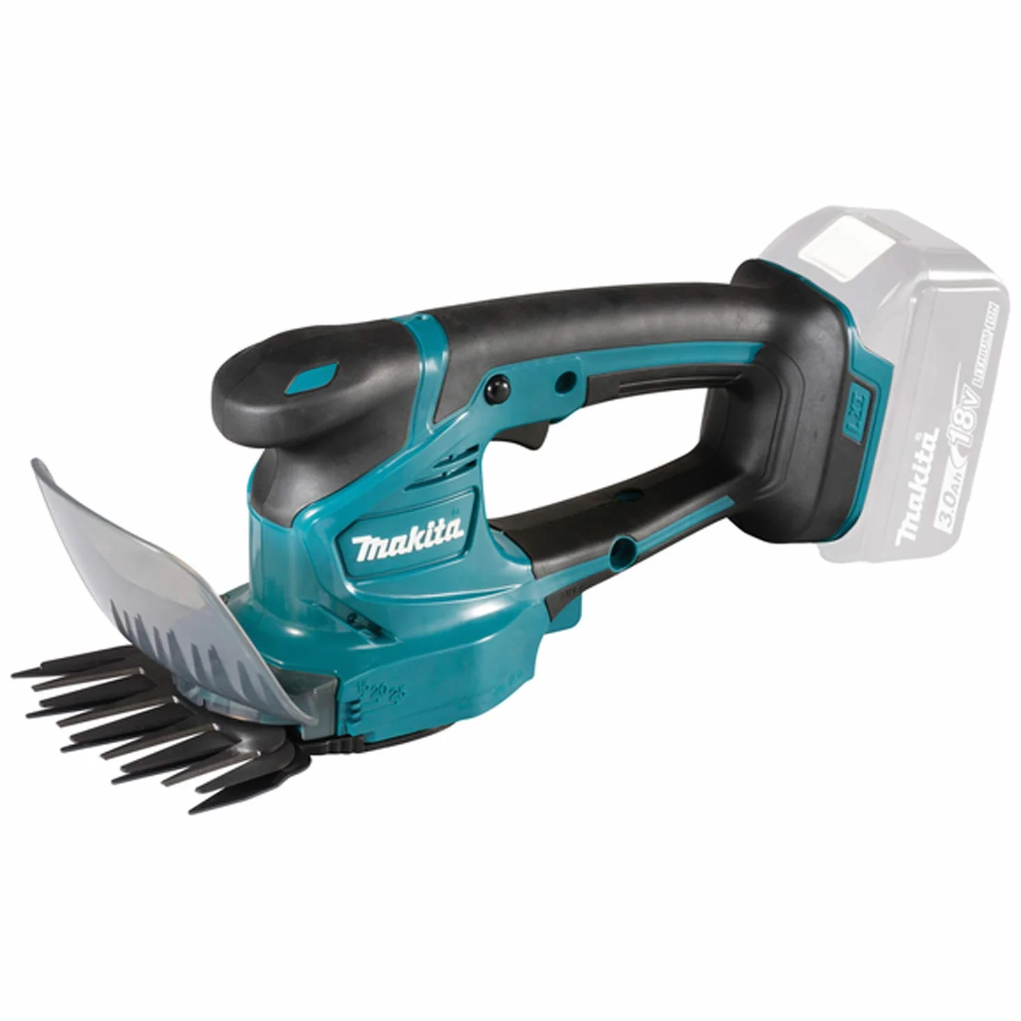 Makita DUM111ZX 18V litowo-jonowe LXT 110 mm nożyce do trawy w komplecie z nasadką trymera, baterie i ładowarka nie są dołączone