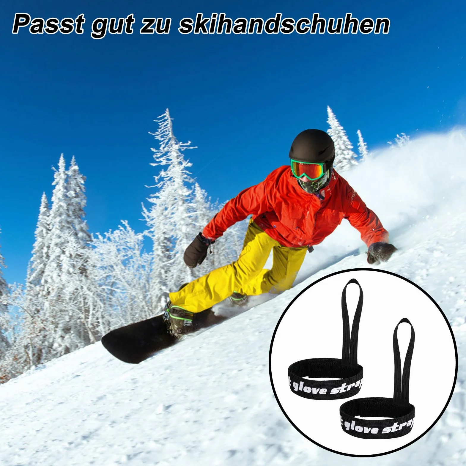 HENGBIRD 4 sztuki smyczy do rękawic, akcesoria snowboardowe, opaski na nadgarstki, rękawica narciarska, akcesoria narciarskie, pasek bezpieczeństwa do jazdy na nartach, aktywności na świeżym