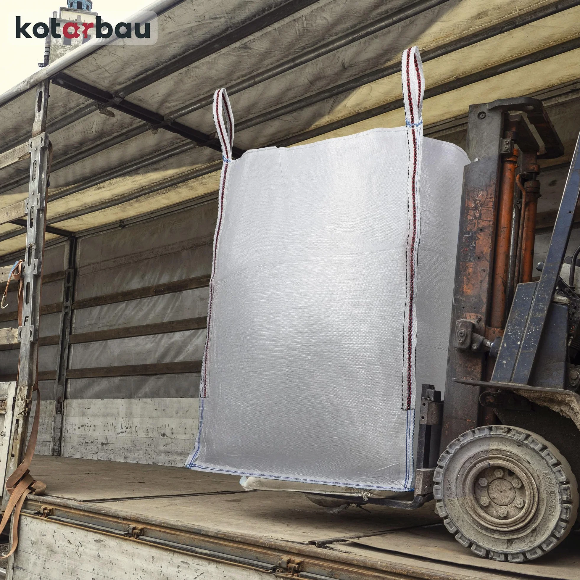 KOTARBAU 2 szt. Big Bag worki na odpady ogrodowe, 90 x 90 x 120 cm, stabilne, otwarte, 1000 kg, PP do dużych obciążeń, worek na odpady ogrodowe, worki na odpady, budowlane akcesoria ogrodowe