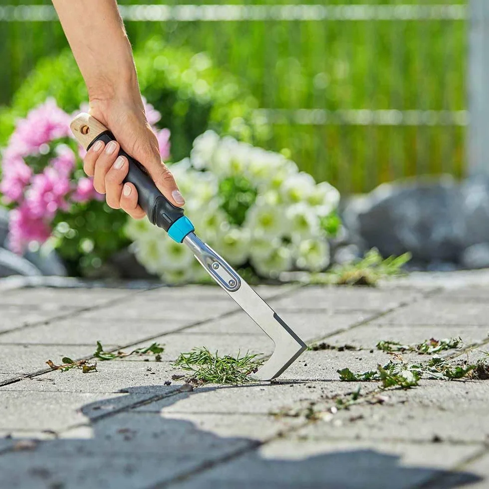 Gardena EcoLine skrobak do fug: Do dokładnego czyszczenia fug, nadaje się do kostki brukowej, krawędzi ścian i fug między płytkami, dwustronny nóż ze stali nierdzewnej (17704-20)