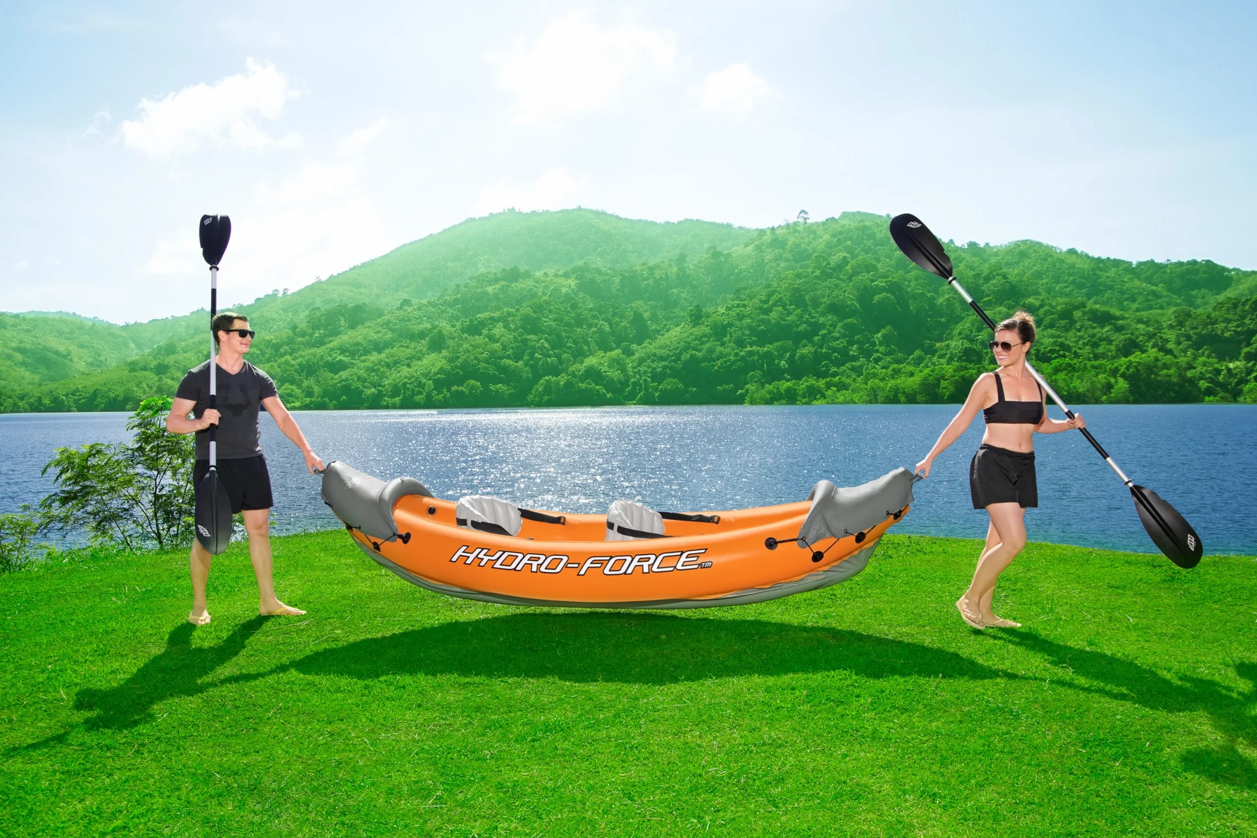 Bestway Hydro-Force Rapid X2 Kajak dwuosobowy zestaw nadmuchiwany z pompką