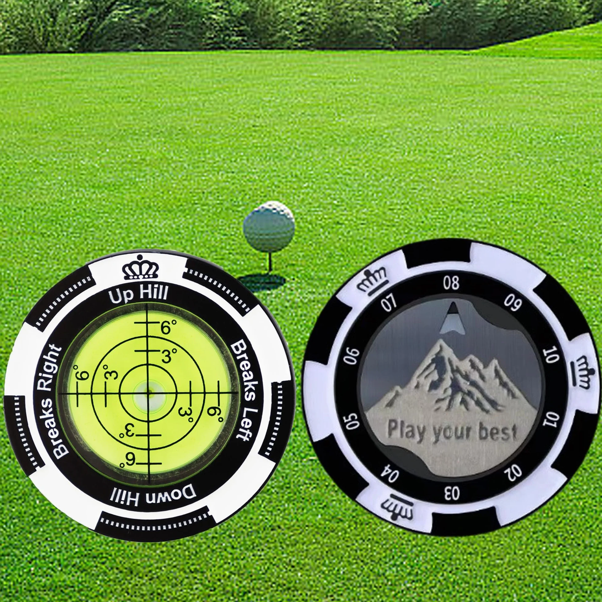 Golf Reader Poziomy Znacznik Piłki Magnetyczny Do Kapelusza z Wysoką Precyzją