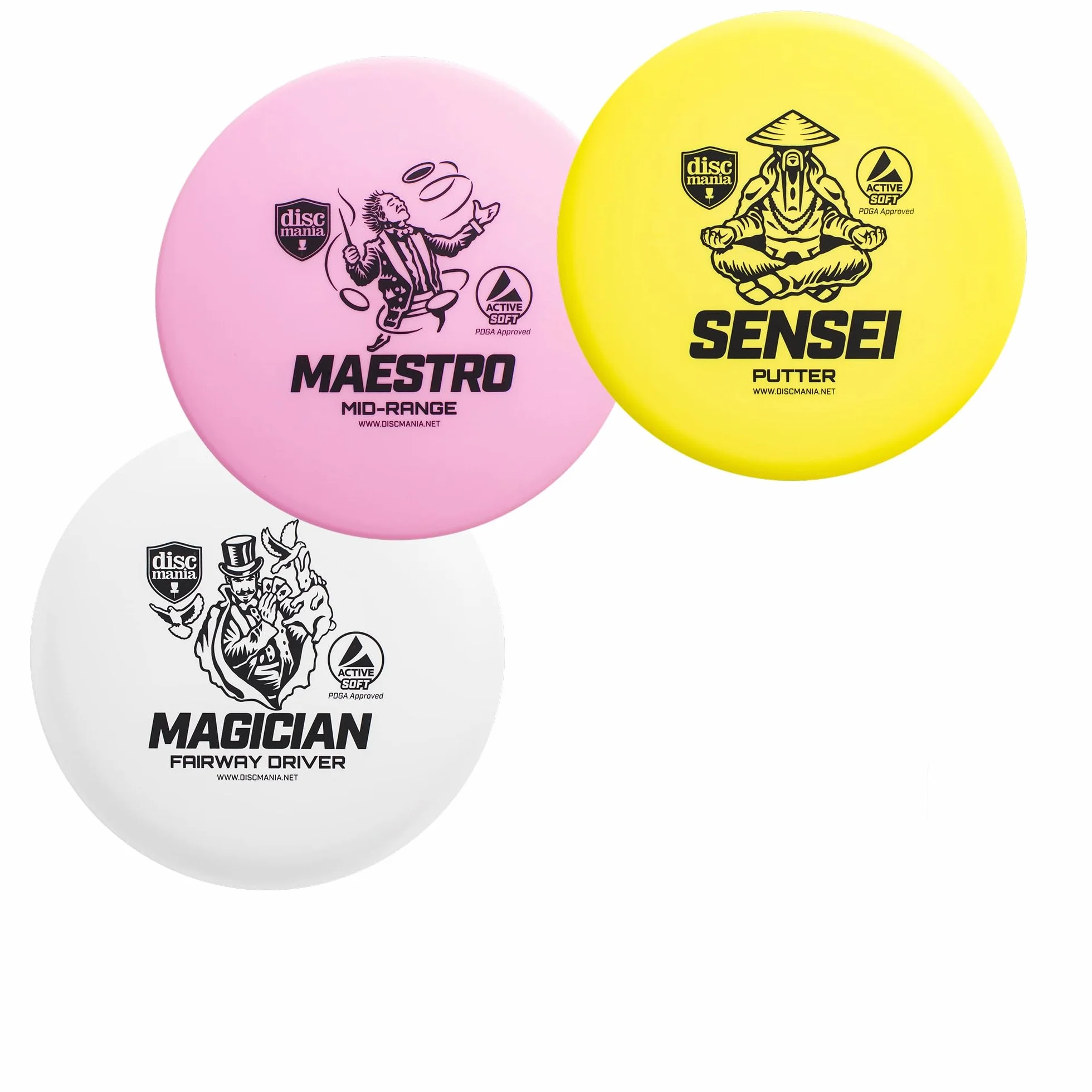 Discmania Active Soft Disc Golf Frisbee 3 sztuki Wielokolorowy