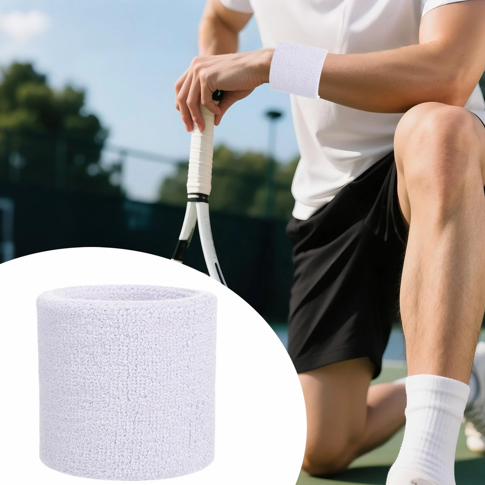 Opaski Na Nadgarstki Przeciwpotne Treningowe Do Tenisa Wristband 6 Sztuk Ochronnych Dla Sportowców