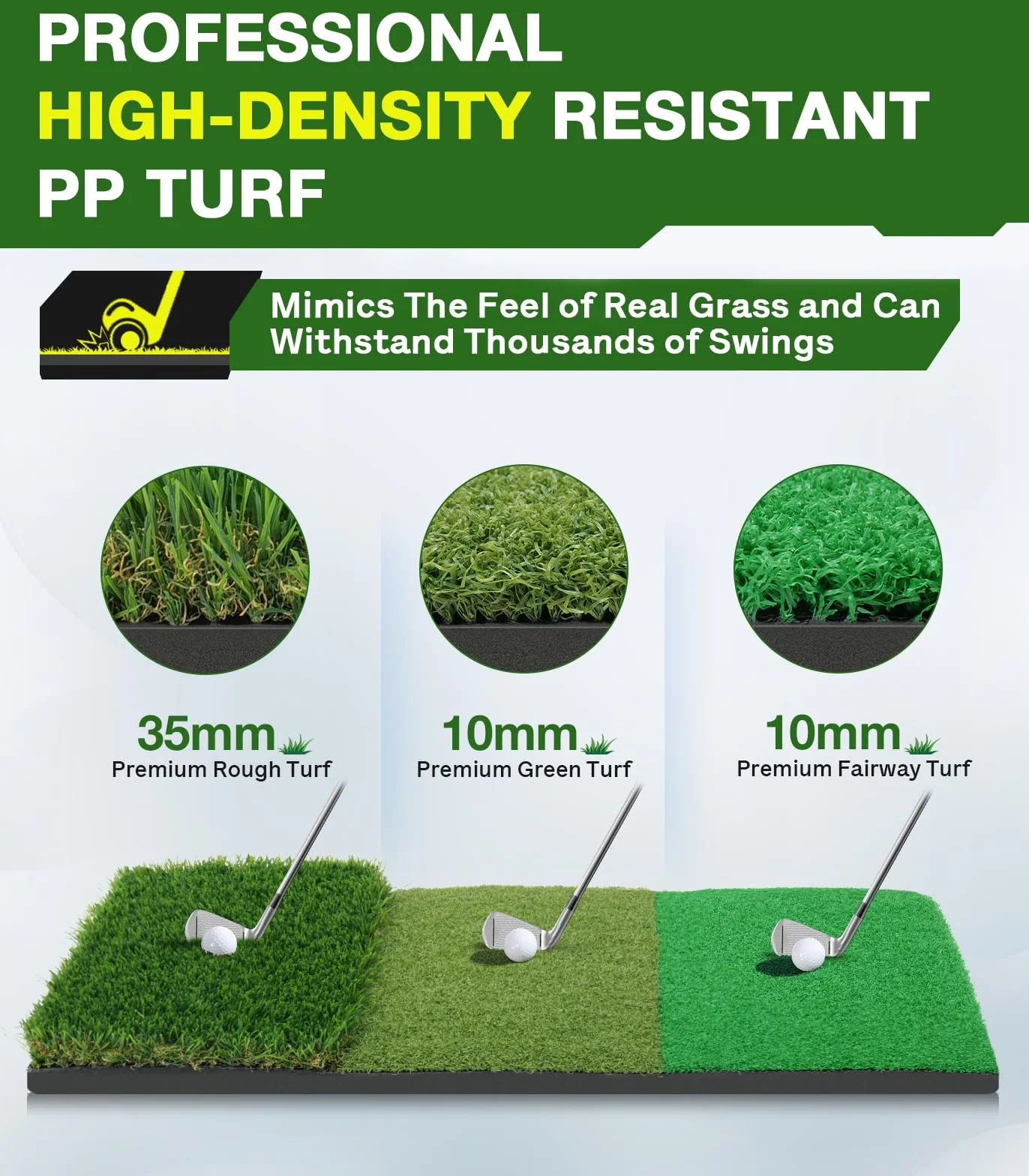 Siatka golfowa 3 x 2 m ze składaną matą Tri-Turf, zestaw treningowy z tablicą wyników