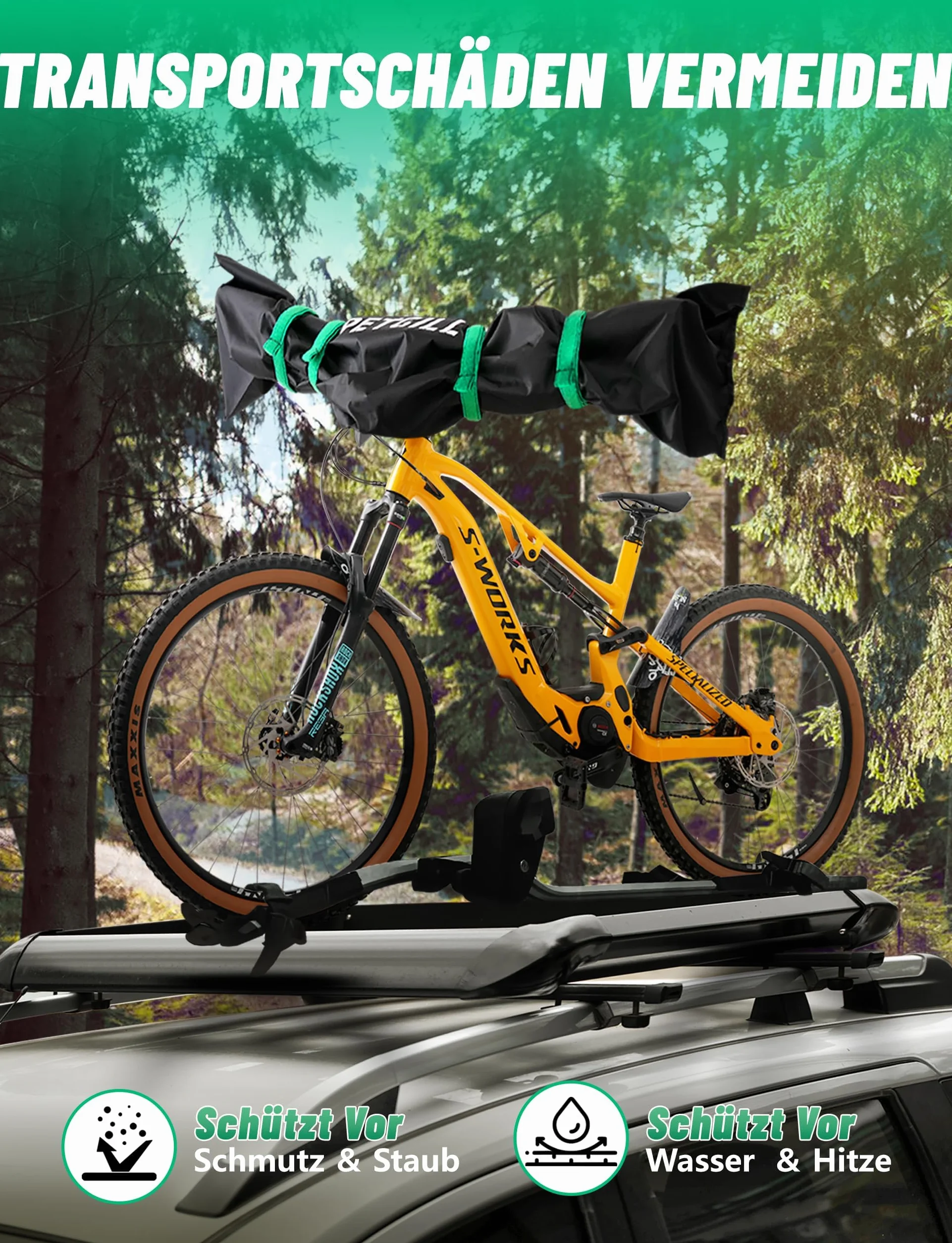 Zestaw 2 pokrowców na kierownicę roweru elektrycznego, akcesoria do transportu roweru, wodoodporne, odporne na wilgoć i kurz, akcesoria rowerowe