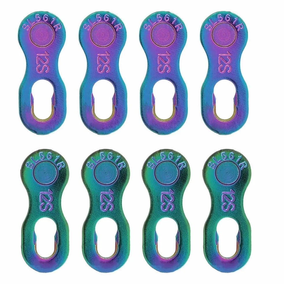 4Pair Steel Bike Chain Link Quick-Link Prędkość łańcucha rowerowego lub 12 Speed ​​Chain Missing Link Connector Repair (kolorowy)