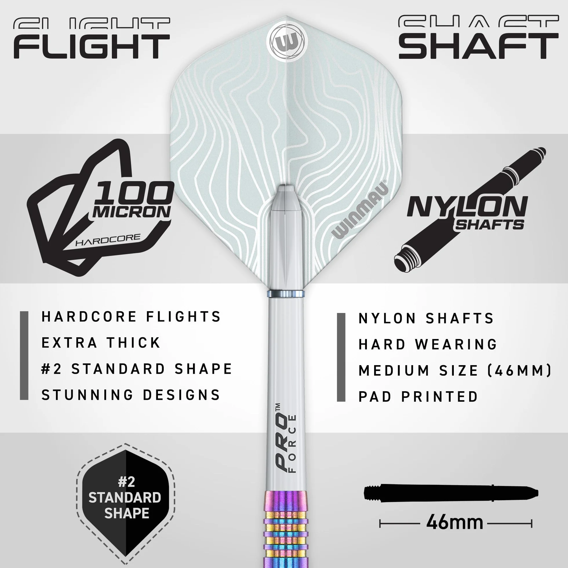 WINMAU Darts Solaris Urban 19g / 21g Pełna waga - Zestaw profesjonalnych lotek z miękkimi końcówkami wolframowymi, lotkami i trzonkami