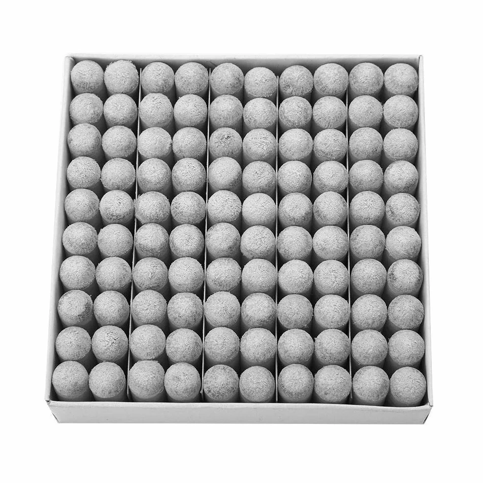 Nikou Końcówki bilardowe do bilarda, 100 sztuk trwałych końcówek do bilardu z tworzywa sztucznego do lotu do basenów (13 mm)