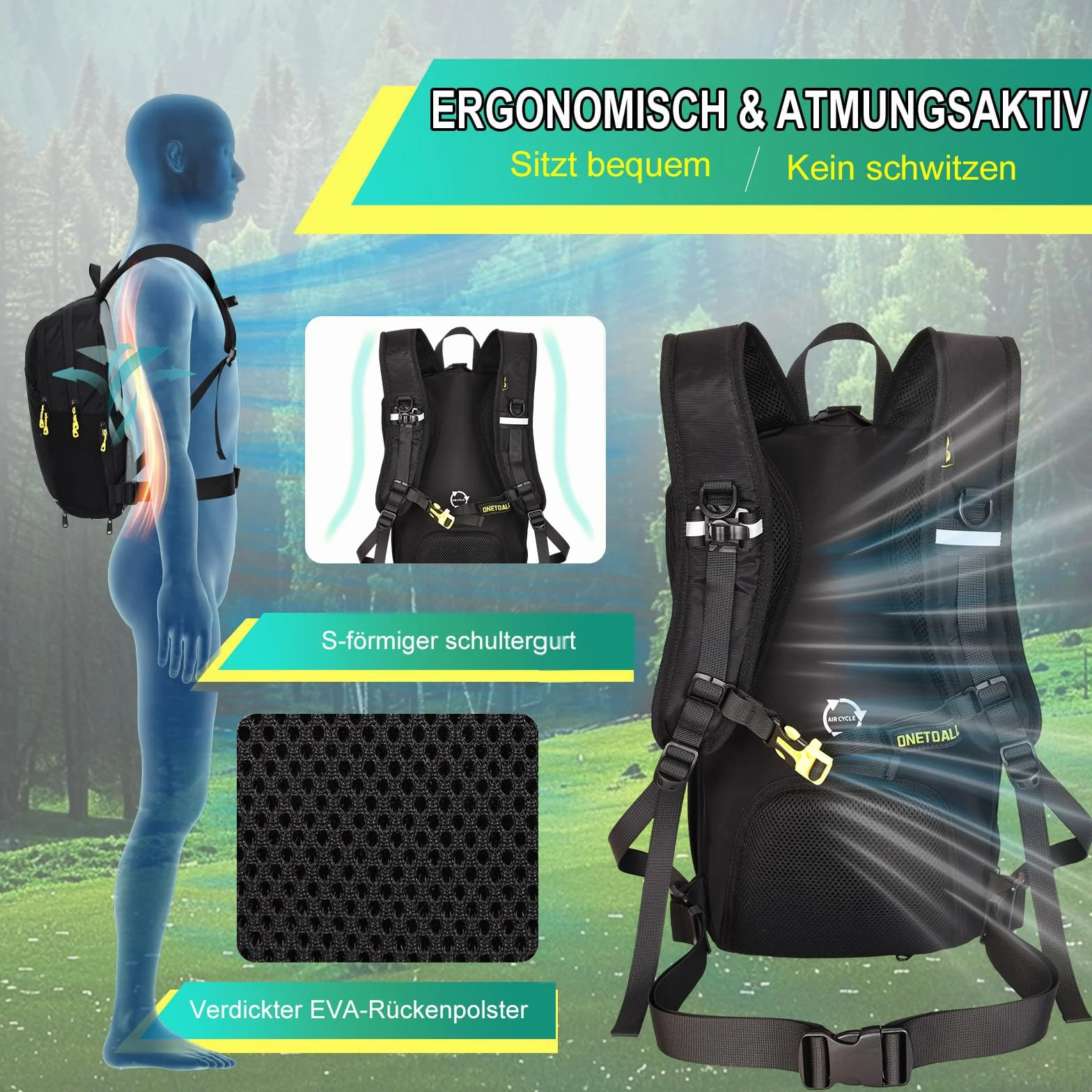 Plecak rowerowy 15 l wodoszczelny antykradzieżowy z siatką na kask i ochroną przed deszczem