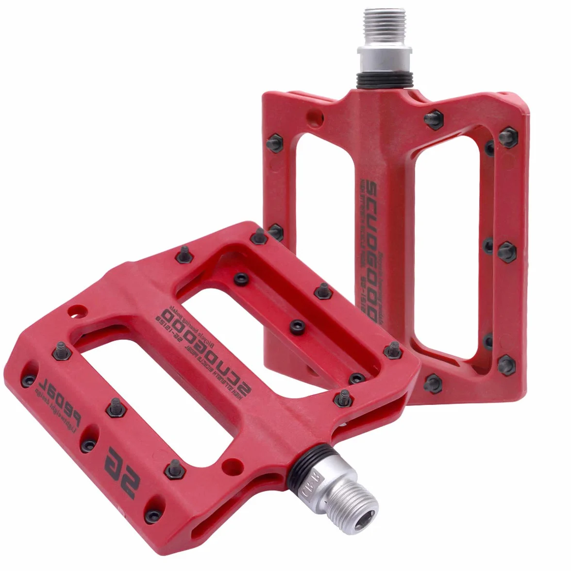 Pedały rowerowe nylonowe antypoślizgowe płaskie ultralekkie MTB BMX szosowe hybrydowe 9/40.6 cm