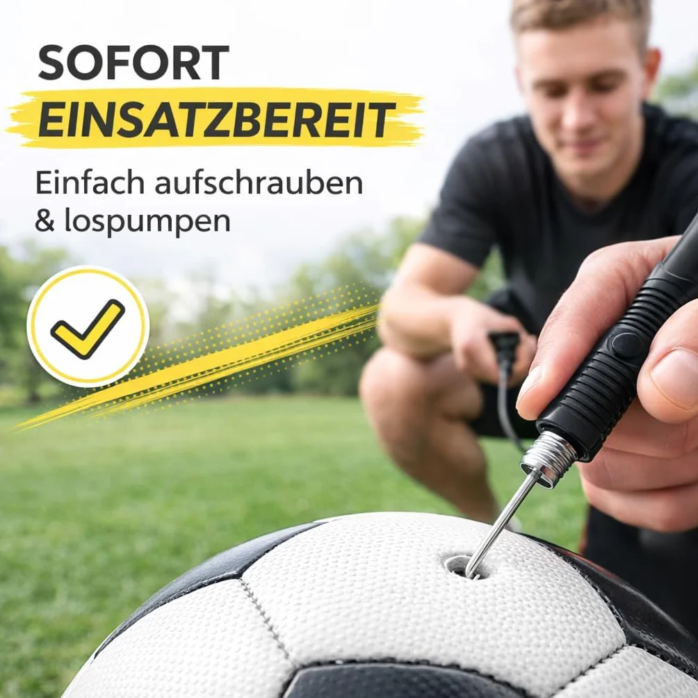 TK Gruppe Timo Klingler Sportyfits pompka do piłek, gwint śrubowy, wszystkie piłki