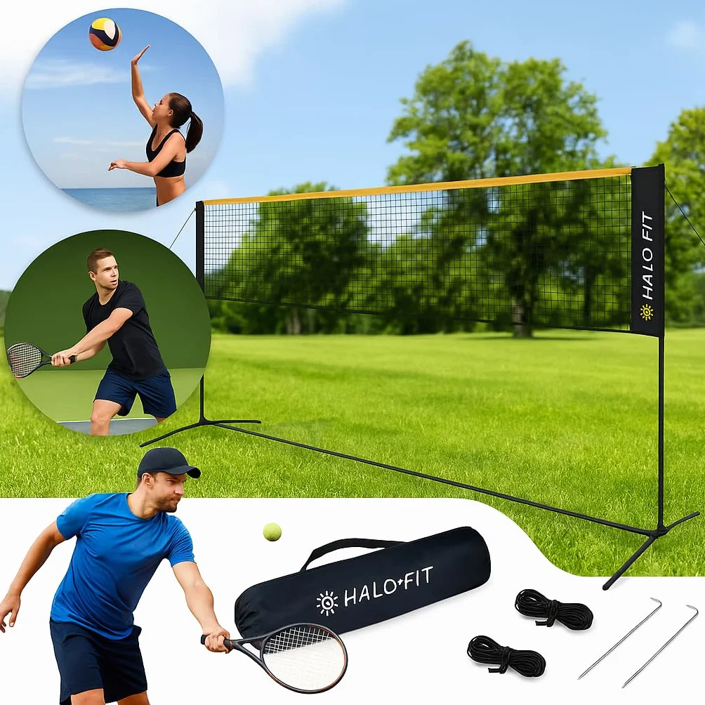 Siatka Składana Uniwersalna 3w1 Badminton Tenis Siatkówka