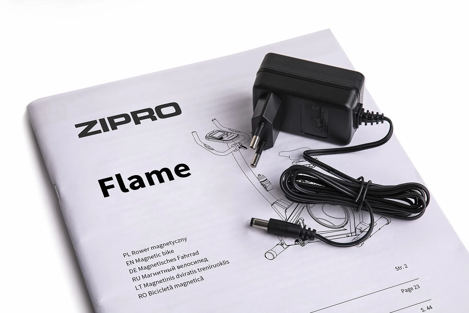 ZIPRO Flame Rower Stacjonarny Elektryczno-Magnetyczny - Domowy Sprzęt Fitness - Kompatybilny z iConsole i Kinomap - Sterowanie za Pomocą Smartfona - Pomiar Pulsu i Tkanki Tłuszczowej