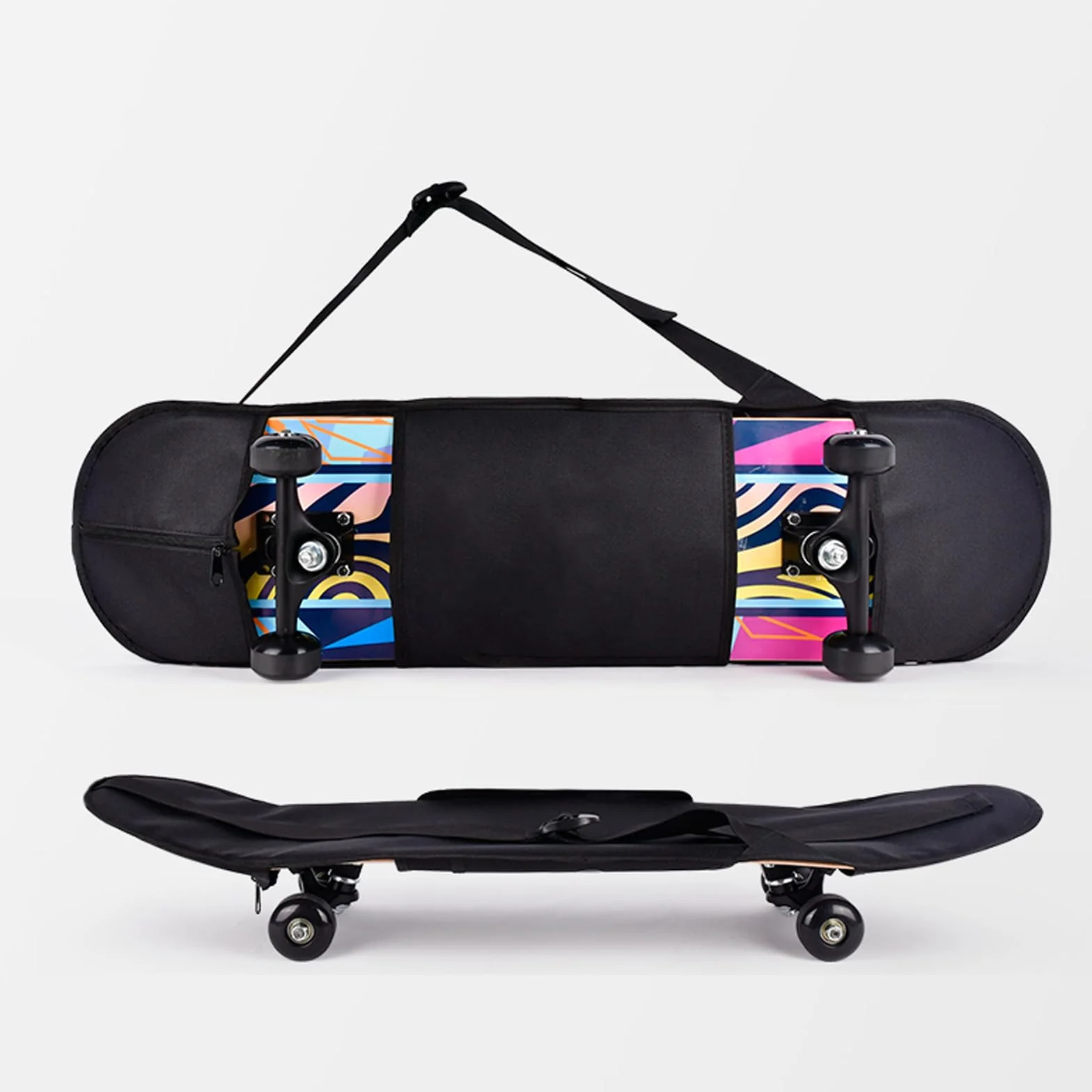 Torba na deskorolkę, wodoszczelna, 2 sztuki, torba na deskorolkę, torba longboard, nadaje się do ochrony deskorolki, do zabawy na świeżym powietrzu i w podróży