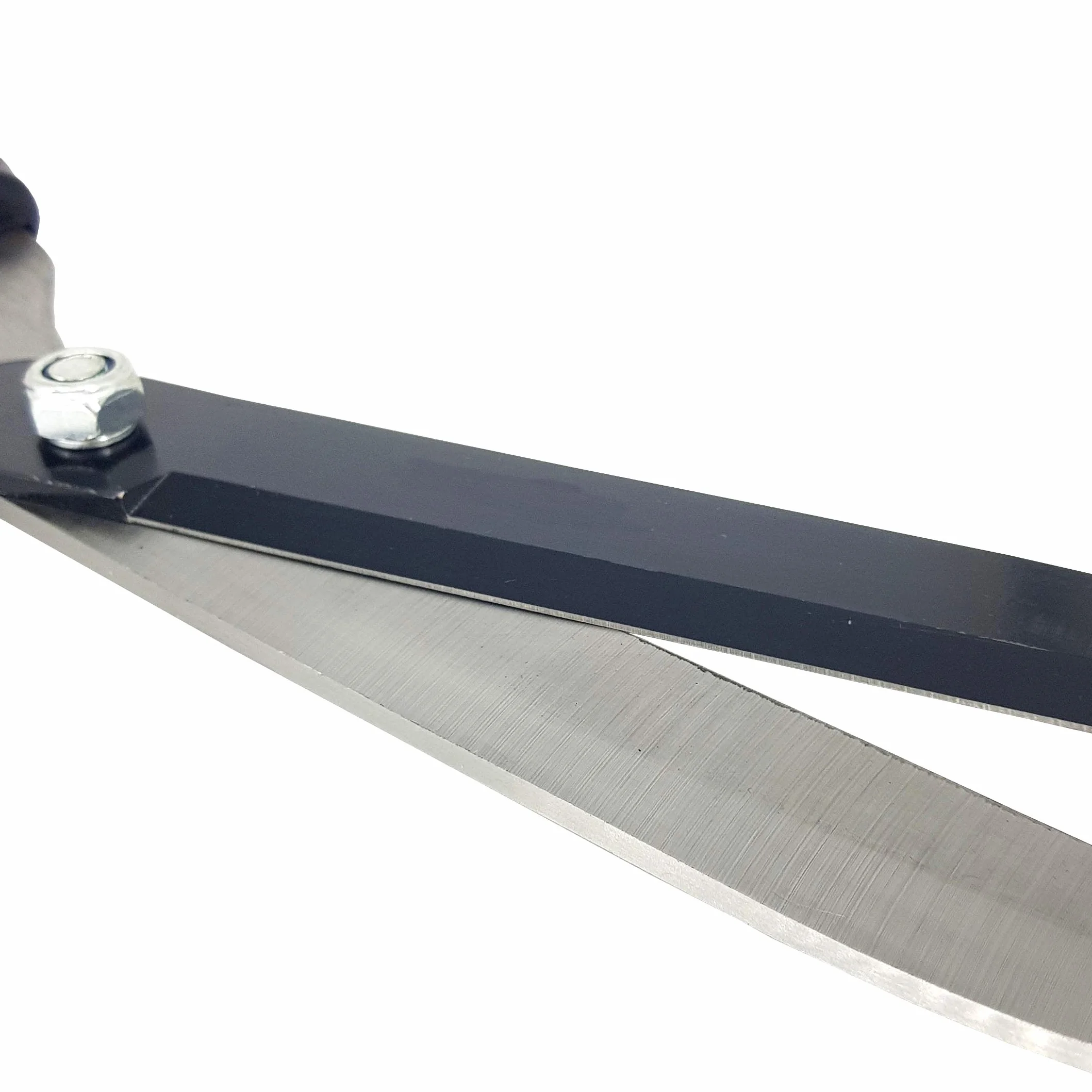 LINZI Nożyce do żywopłotu 640 mm z bardzo długim ostrzem stalowym o grubości 260 mm, profesjonalne nożyce ogrodowe do przycinania rabatów, drewna bukszpanu i traw dekoracyjnych