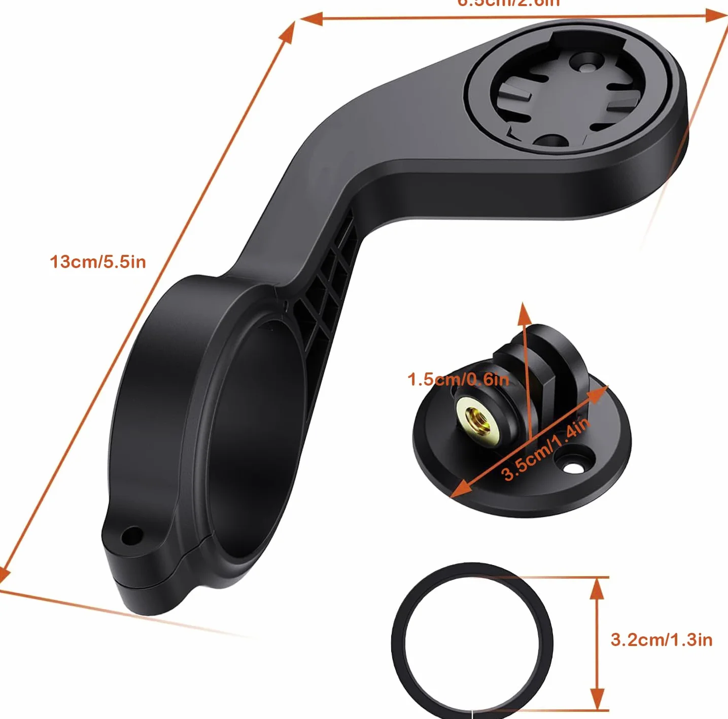 Voarge Uchwyt rowerowy Garmin Edge, kompatybilny z IGS GPS GoPro