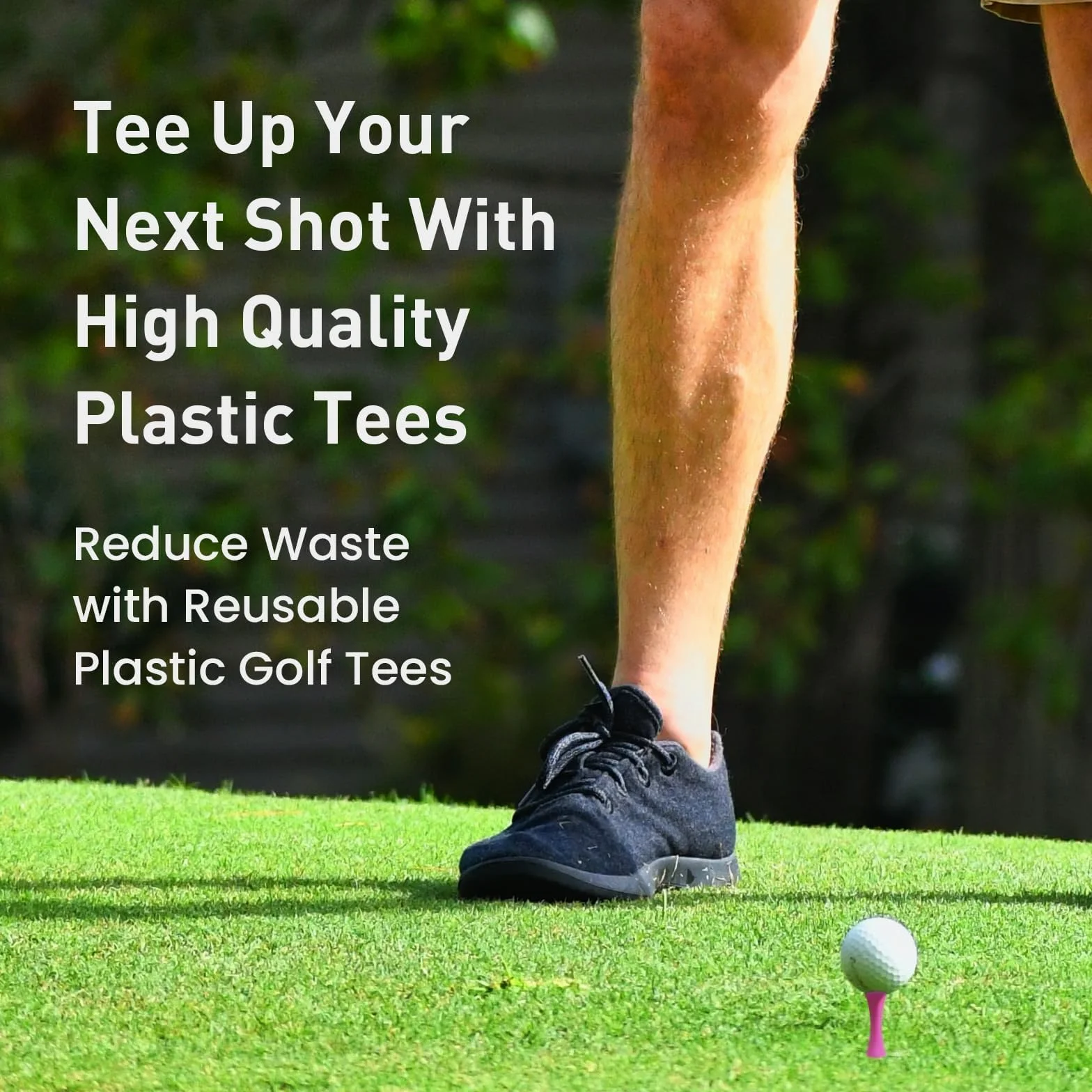 Plastikowe tee golfowe 57 mm 100 sztuk różowe do ćwiczeń i treningu