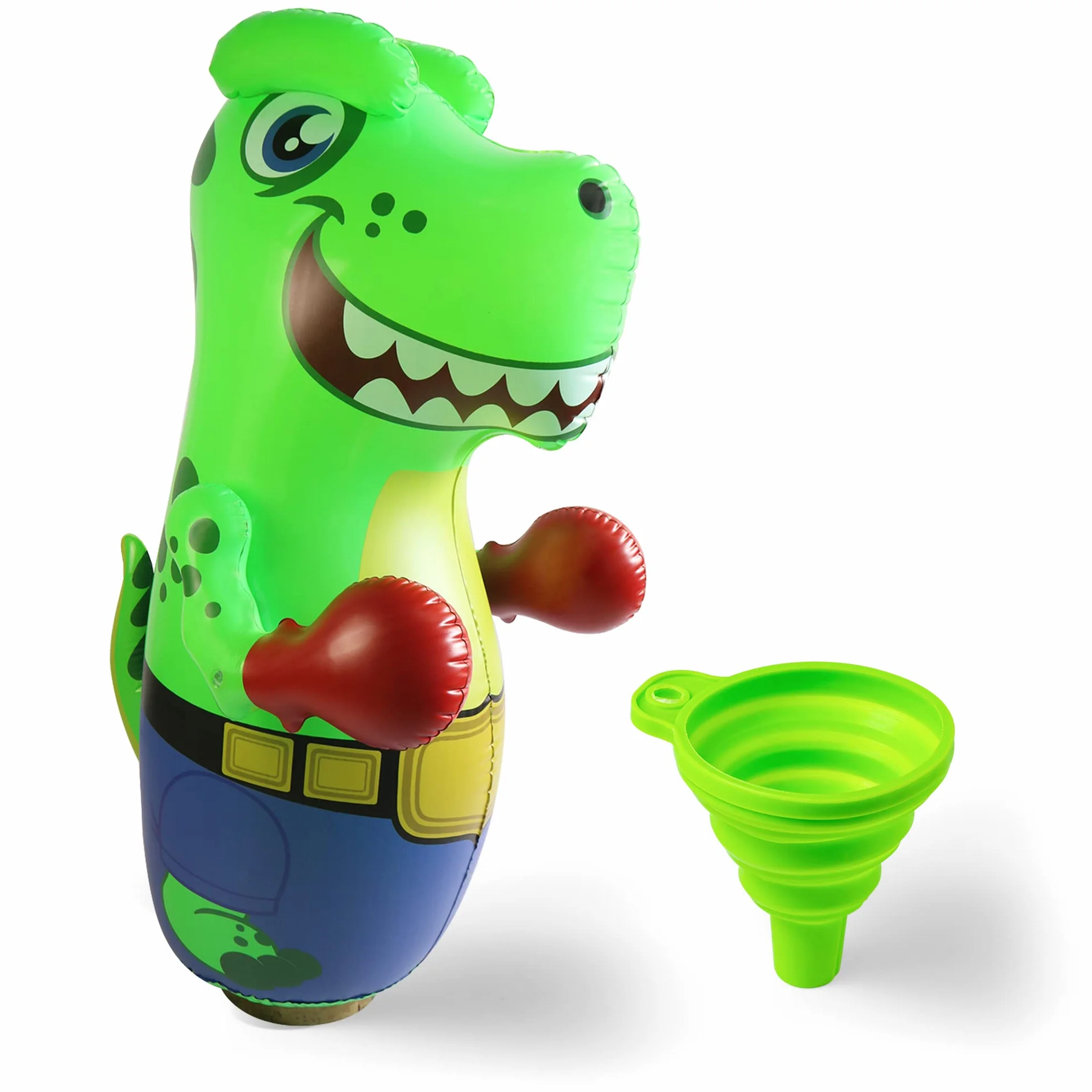 JOYIN Dmuchany worek bokserski dla dzieci i dorosłych, T-Rex dinozaur Bopper 47 cali, wolnostojąca zabawka bokserska fitness, worek bokserski dla dzieci z akcją Bounce-Back