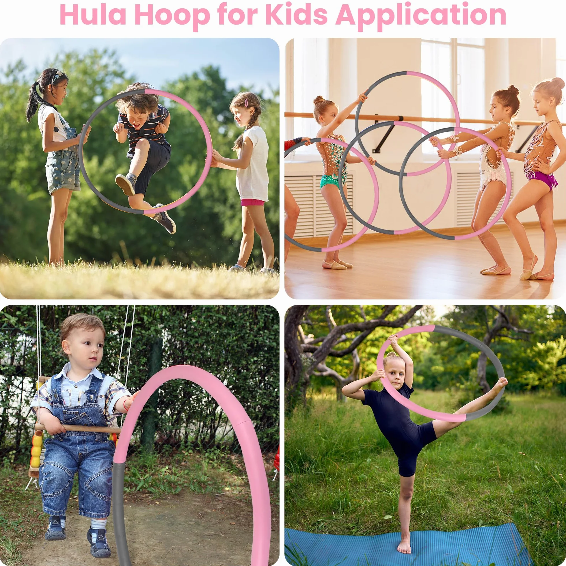 Fentar Hula Hop 6-częściowa Średnica 64 cm Fitness Z Falą Masaż Gimnastyka Taniec