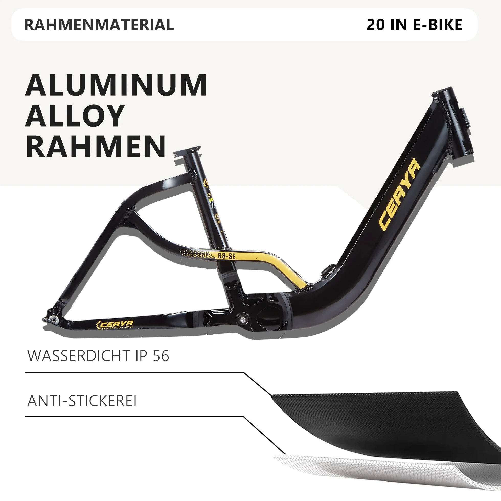 Rower Elektryczny 20 Cali Aluminium Ebike MężCzyźNi Kobiety Elektryczne Rowery Miejskie Fat E Bike Z Akumulatorem 15 Ah, 3,0Cali Calowe Grube Opony, Zawieszenie Widelca, światła Led, 7 Biegów