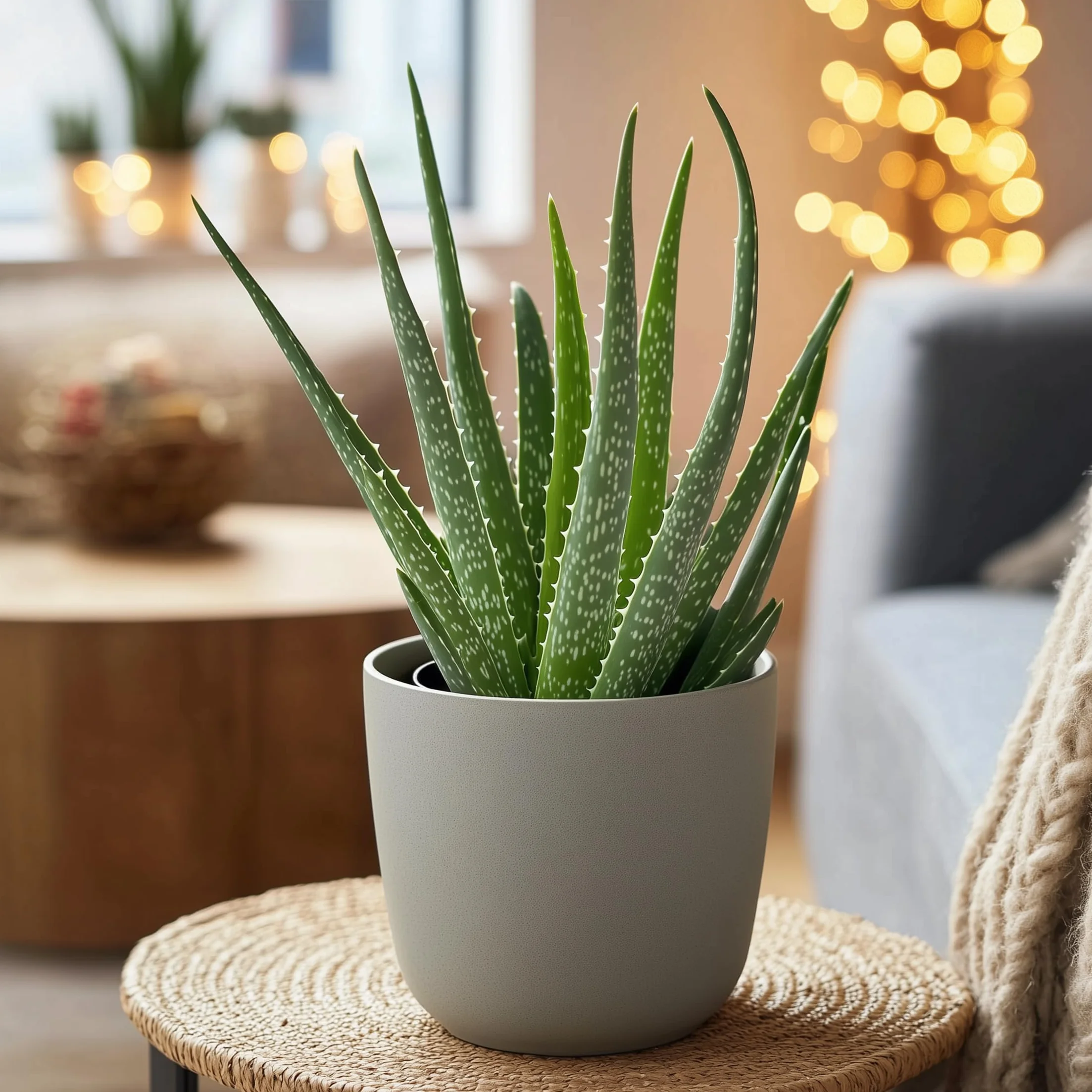 Plant in a Box - Aloes - Aloe Vera - Zestaw 4 sztuk - Doniczka 10cm - Wysokość 20-30cm