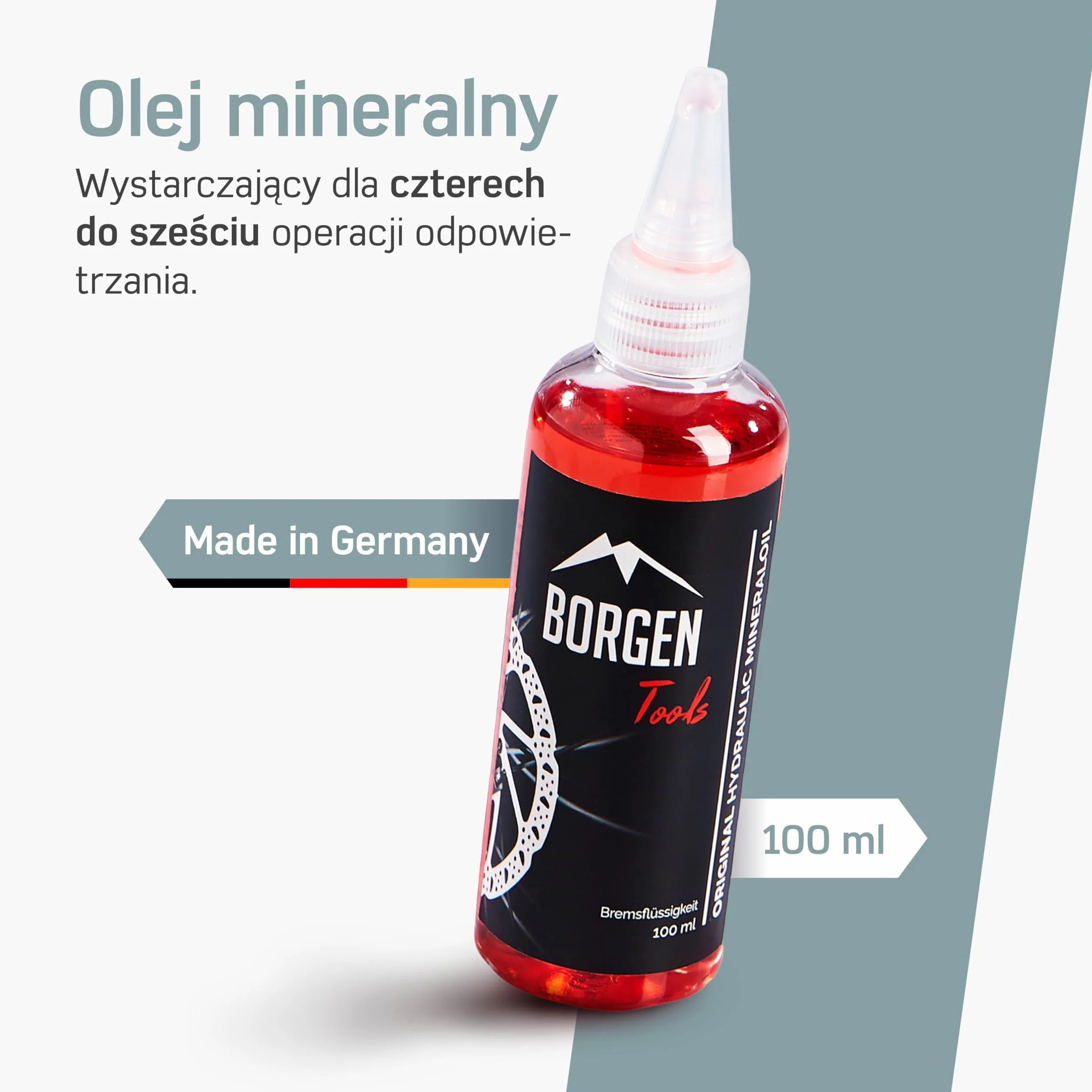 Borgen Zestaw do odpowietrzania Shimano do hydraulicznych hamulców tarczowych, zestaw serwisowy do hamulców tarczowych, zestaw do odpowietrzania z instrukcją krok po kroku, w tym olej hydrauliczny do hamulców tarczowych