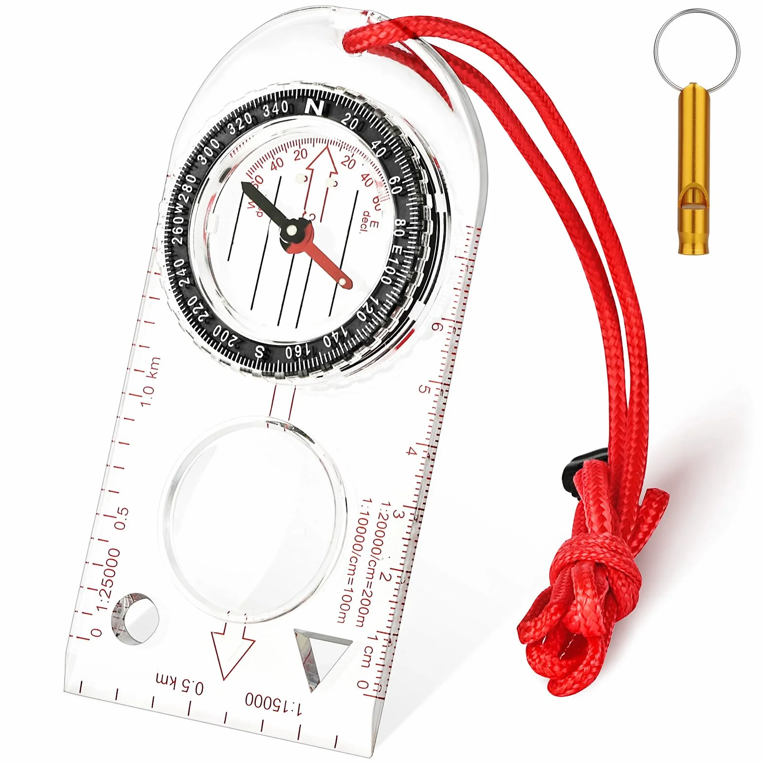 flintronic Kompas outdoorowy kieszonkowy z funkcją świecenia do nawigacji na świeżym powietrzu