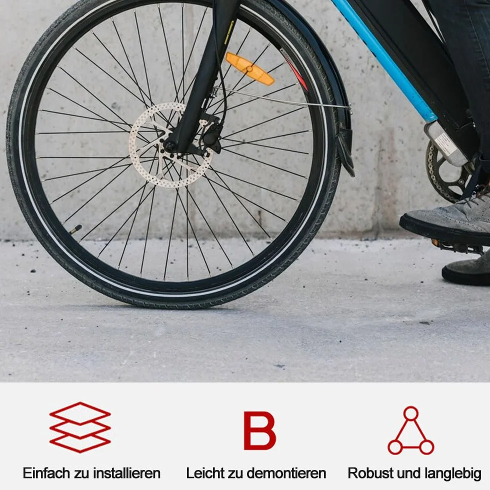LATRAT Zestaw 6 sztuk odblasków rowerowych na szprychy, reflektory kocie oczy do MTB