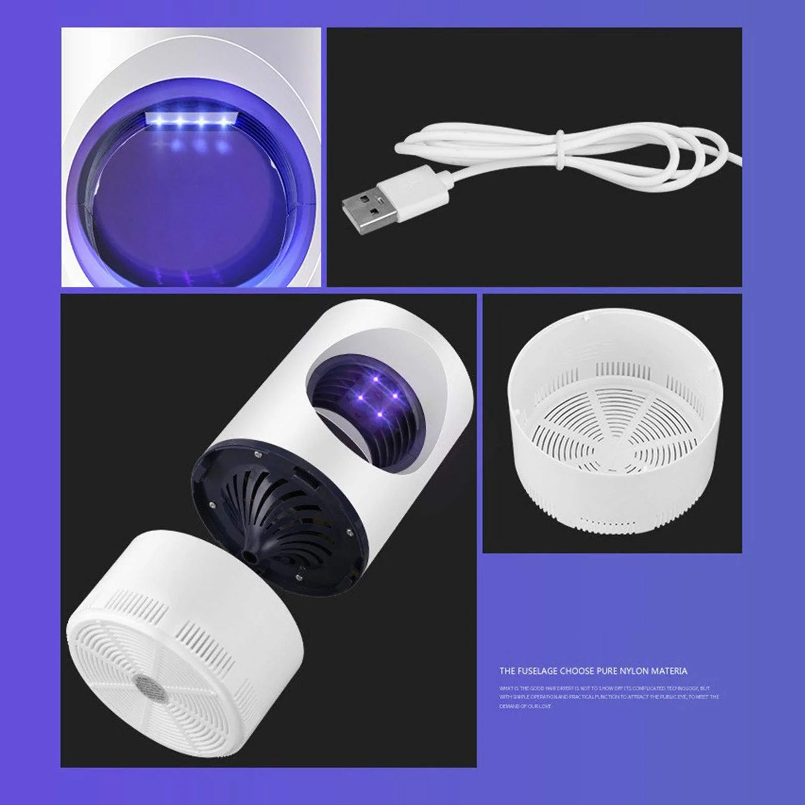Zabójca na komary - pułapka na komary - Sky Eye Killer dom inteligentny owadobójczy USB muchówka (M)