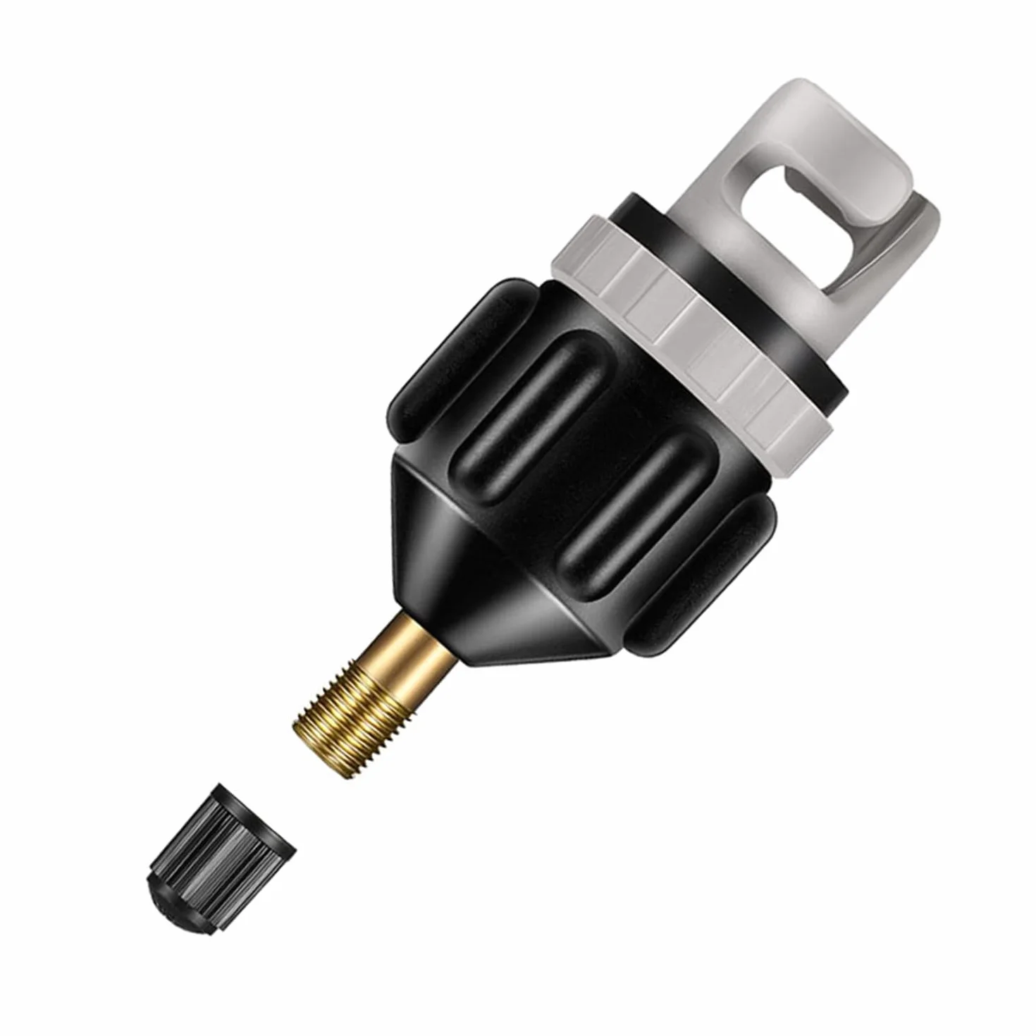 1 x adapter do zaworu powietrza, czarny pompa, adapter SUP dla mężczyzn, adapter pompki powietrza do kajaków, pontonów itp.