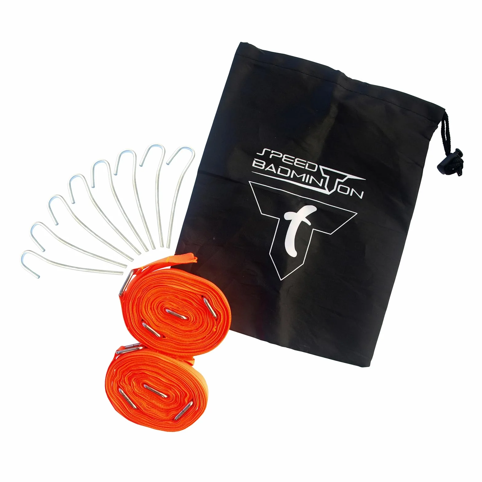Talbot-Torro Speed-Badminton Court Lines, oznaczenie pola do gry 5,5 x 5,5 m, pakowane w blister, neonowo-pomarańczowy, 490185