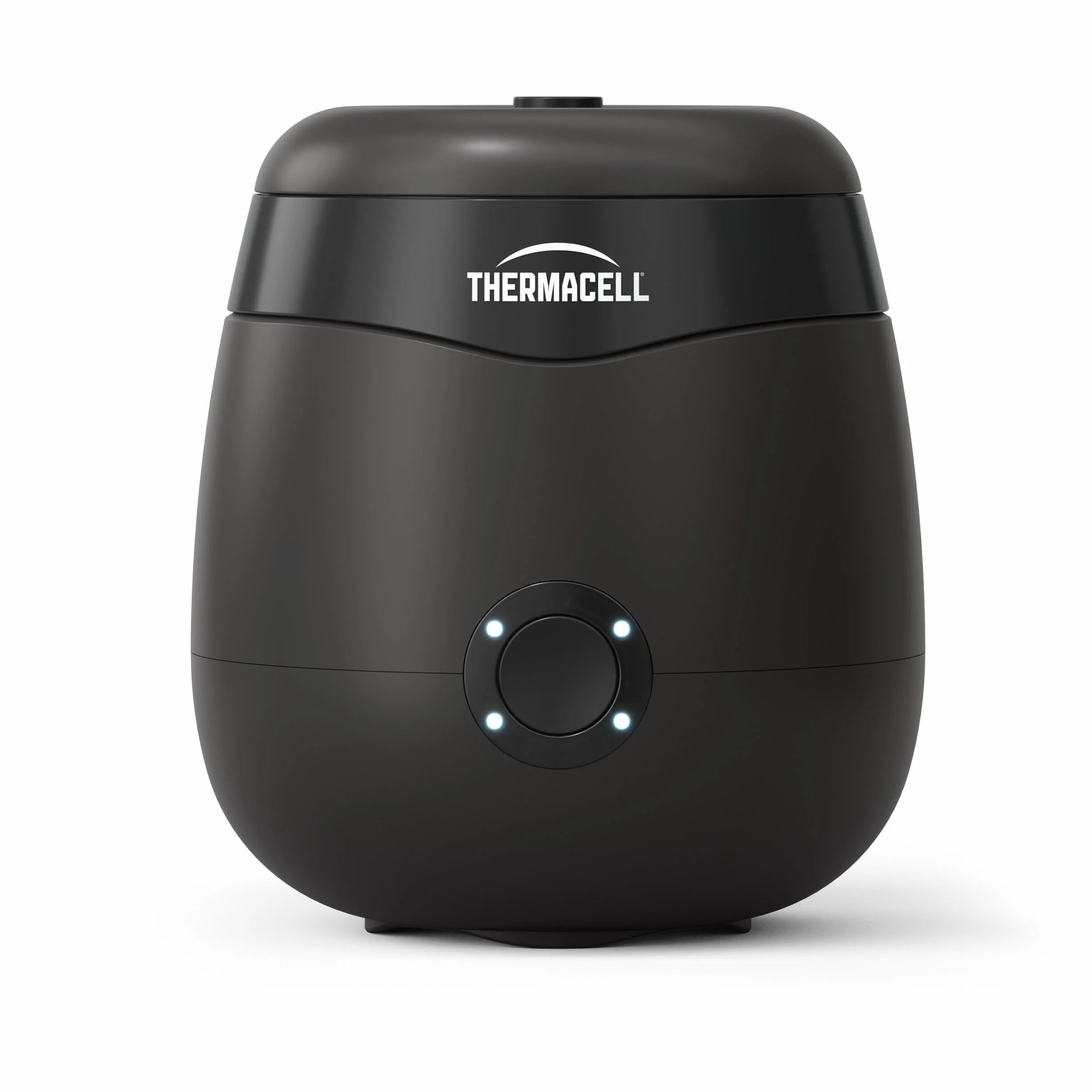 THERMACELL Tarcza przeciw komarom i komarom tygrysy, na zewnątrz, do ogrodu, na taras, bezprzewodowa, do wielokrotnego napełniania, strefa ochrony 29m², szybki efekt, bezwonny, bez wkładów, czarna