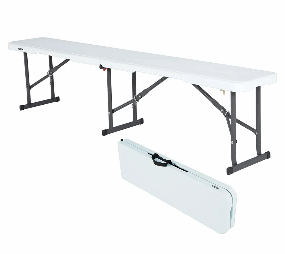 LIFETIME 80305 ławka składana 1,83 m, biała, 9,8 cm x 96 cm x 30,5 cm
