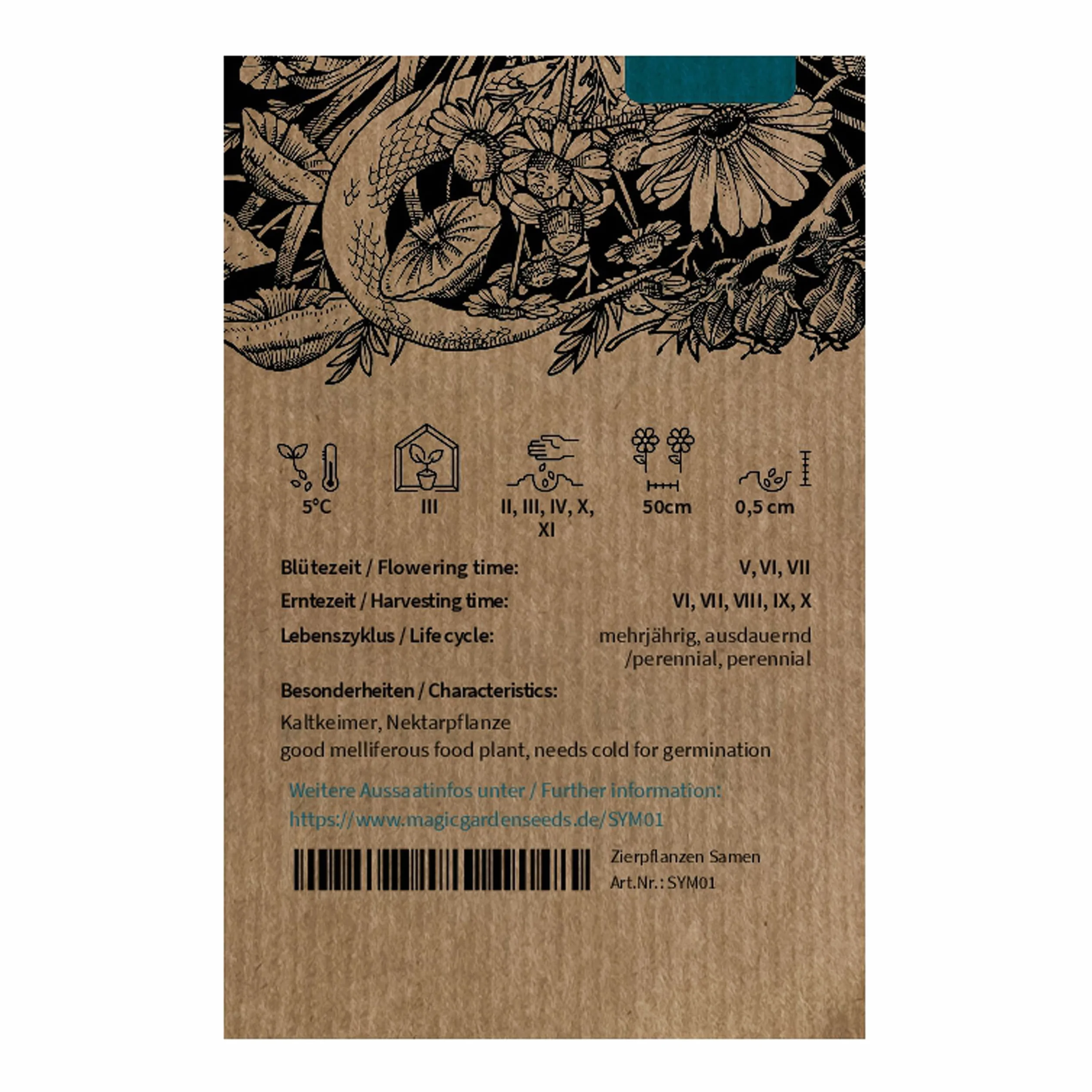 Żywokost lekarski (Symphytum officinale) - około 30 nasion