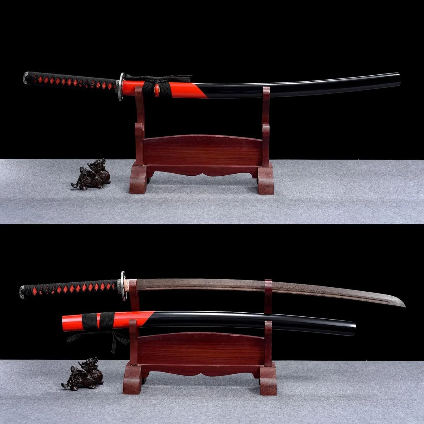 Miecze samurajskie z naturalnego palisandru, ręcznie robione Bokken, drewniany miecz samurajski na prezenty, dekoracje, rekwizyty do cosplay, festiwal, trening Kendo-102.5CM