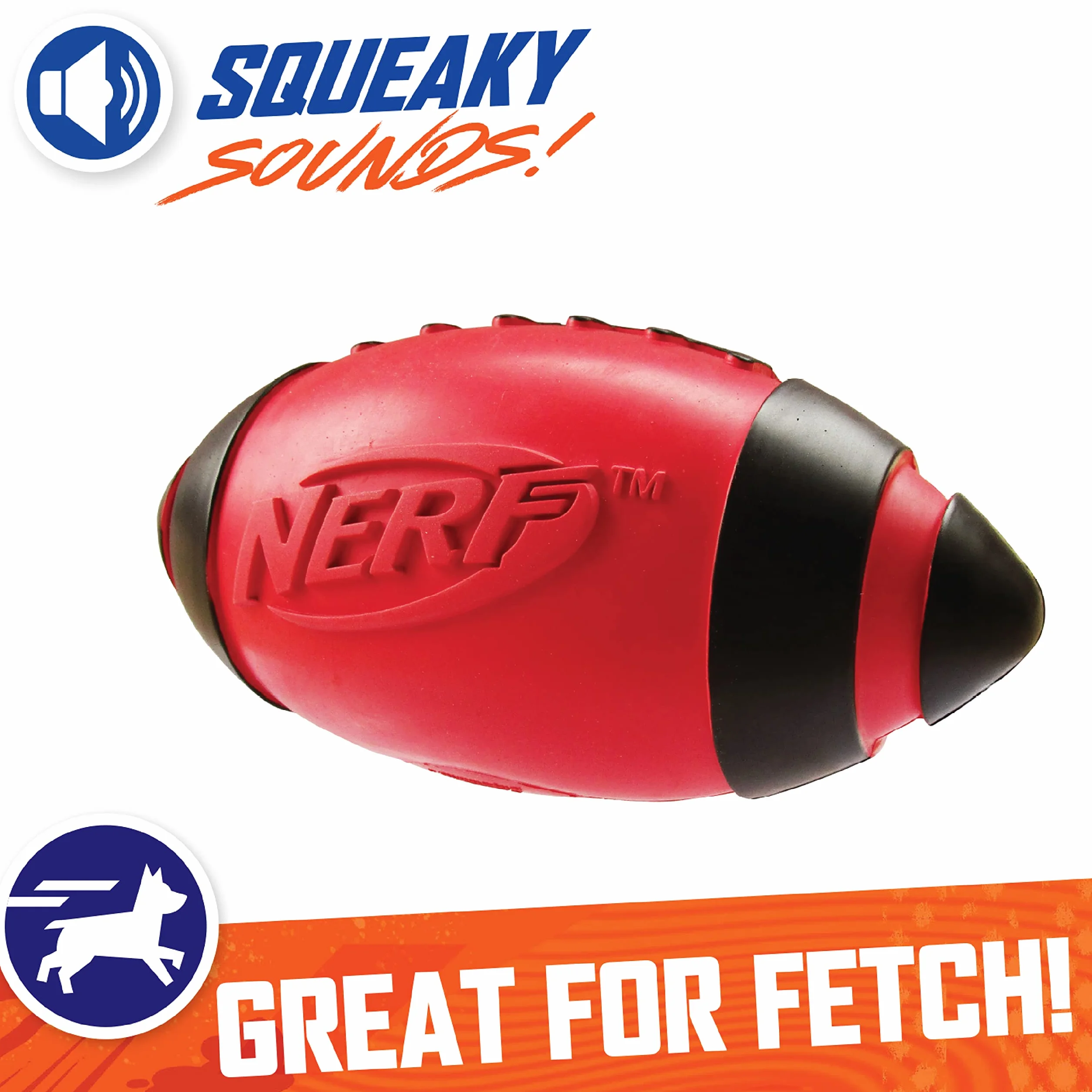 Nerf Classic Squeak Football 7" Red