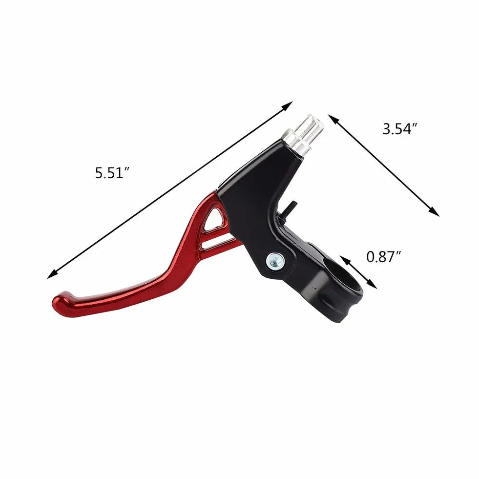 Zestaw dźwigni hamulca do roweru górskiego ze stopu aluminium 22 mm para czerwona