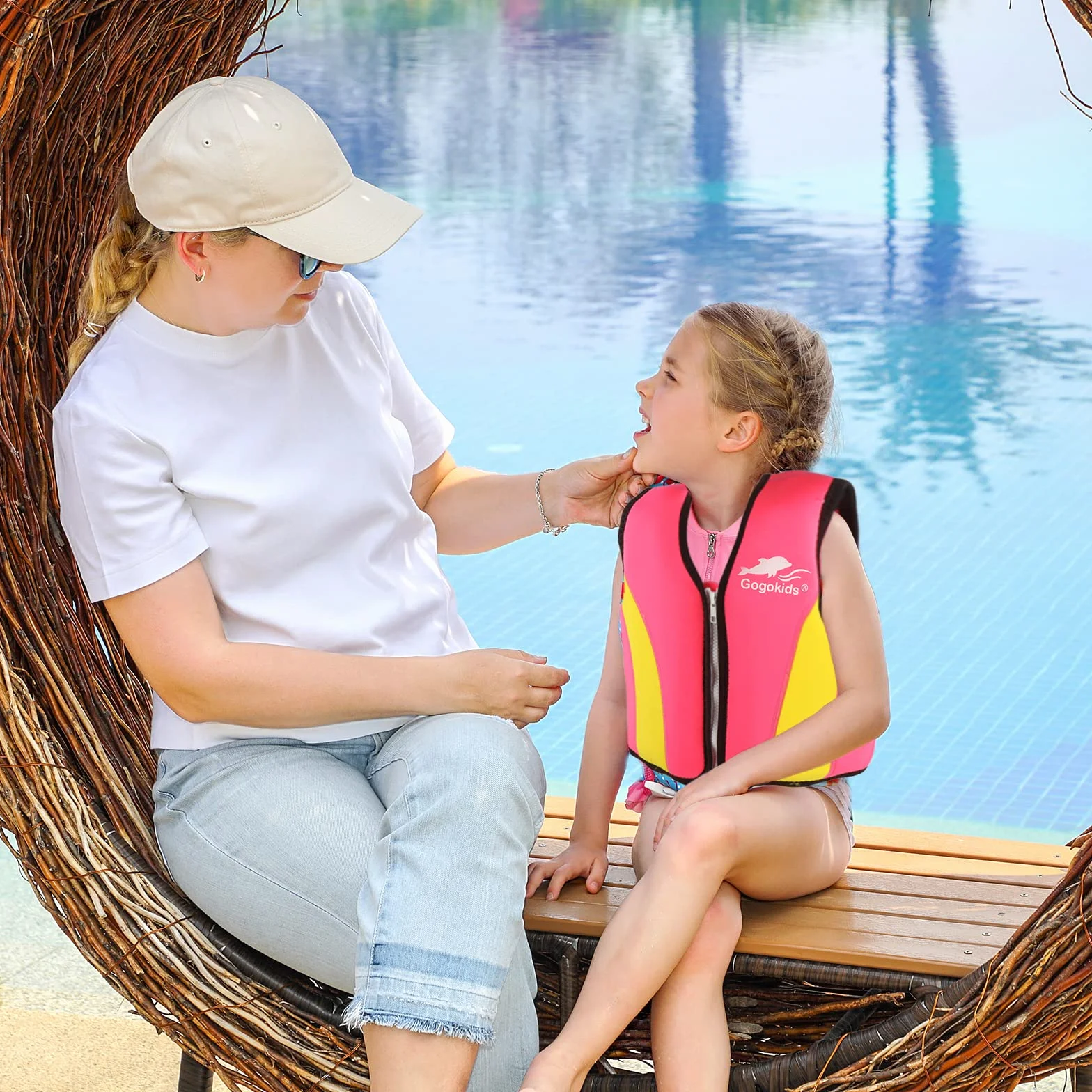 Kinder Schwimmweste Neopren Schwimmen kurtka dla Jungen Mädchen Kleinkind Floation Badeanzug Bademode Schwimmtraining Hilfe z paskami Lernt Schwimmen, 2-3 Jahre