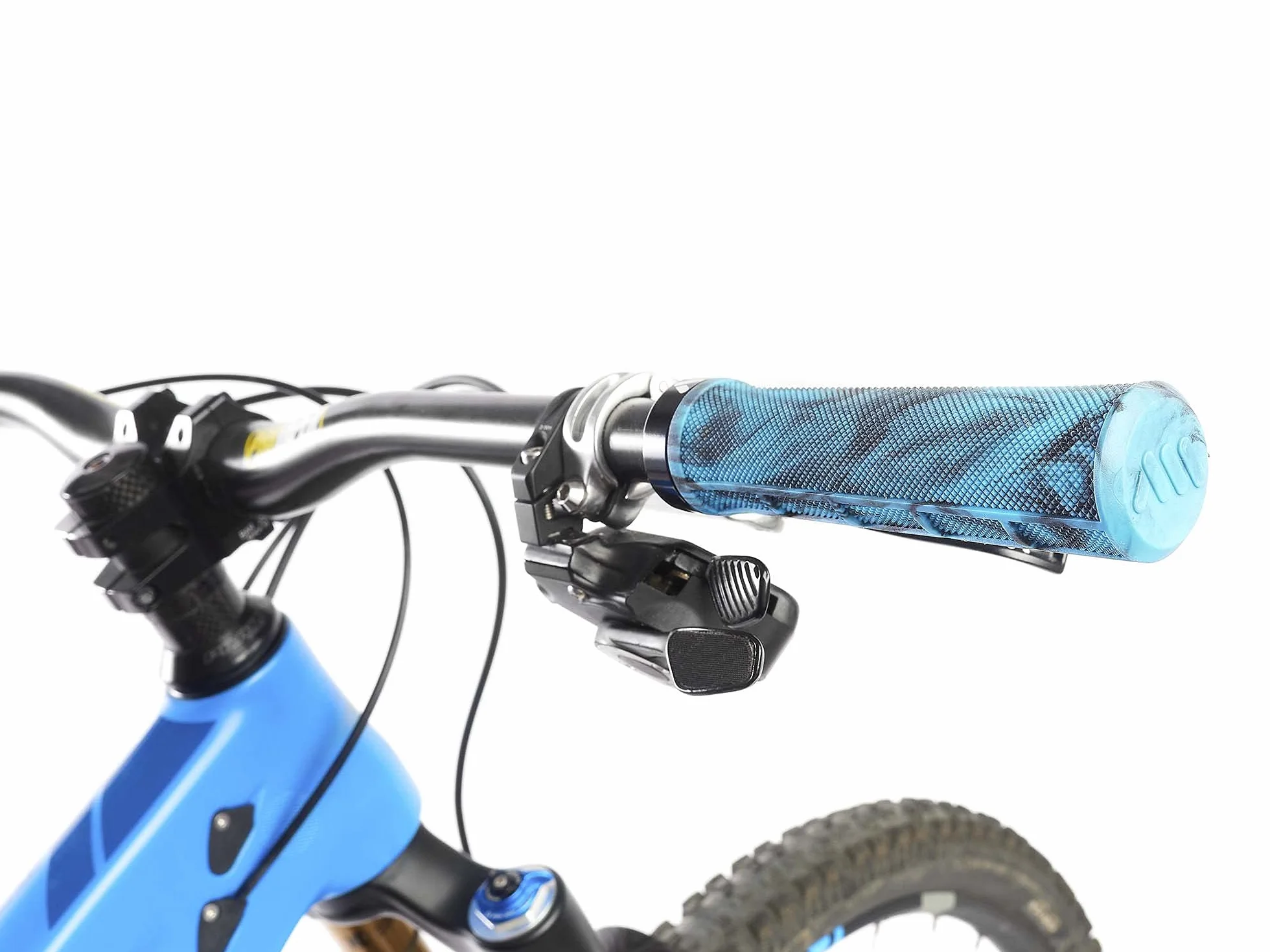 All Mountain Style AMS Berm Grips - blokowana średnica stożkowa, niebieski kamuflaż
